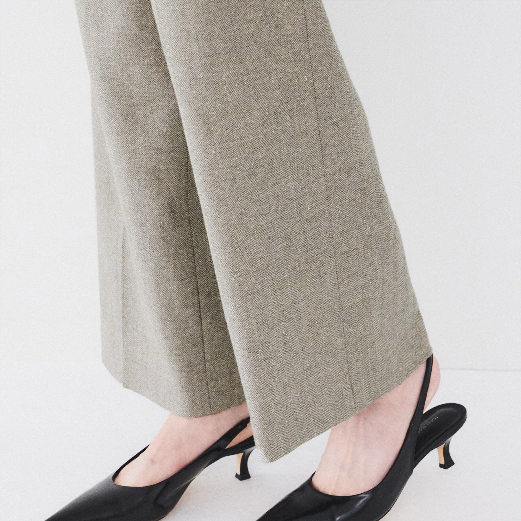 UNTITLED「【日本製/ストレート/センタープレス】ネップへリンボン ワイドパンツ」|その他|