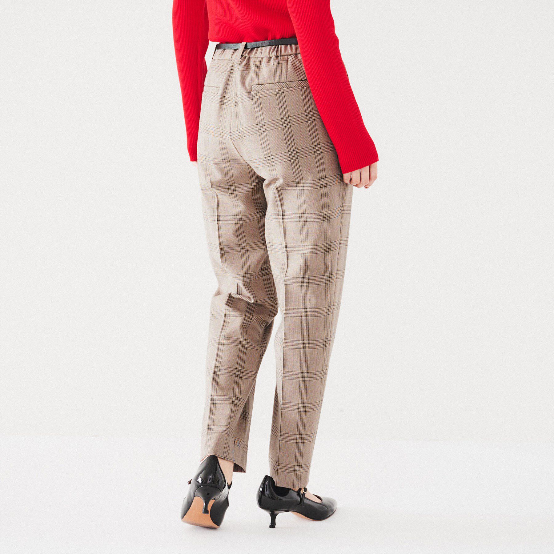 UNTITLED「【裏起毛/後ろウエストゴム/日本製】タックなしテーパードパンツ」|その他|