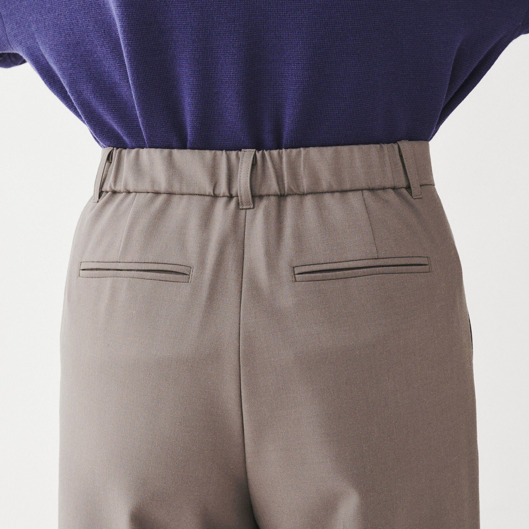 UNTITLED「【後ろウエストゴム/日本製/センタープレス】ミルドワイドパンツ」|その他|