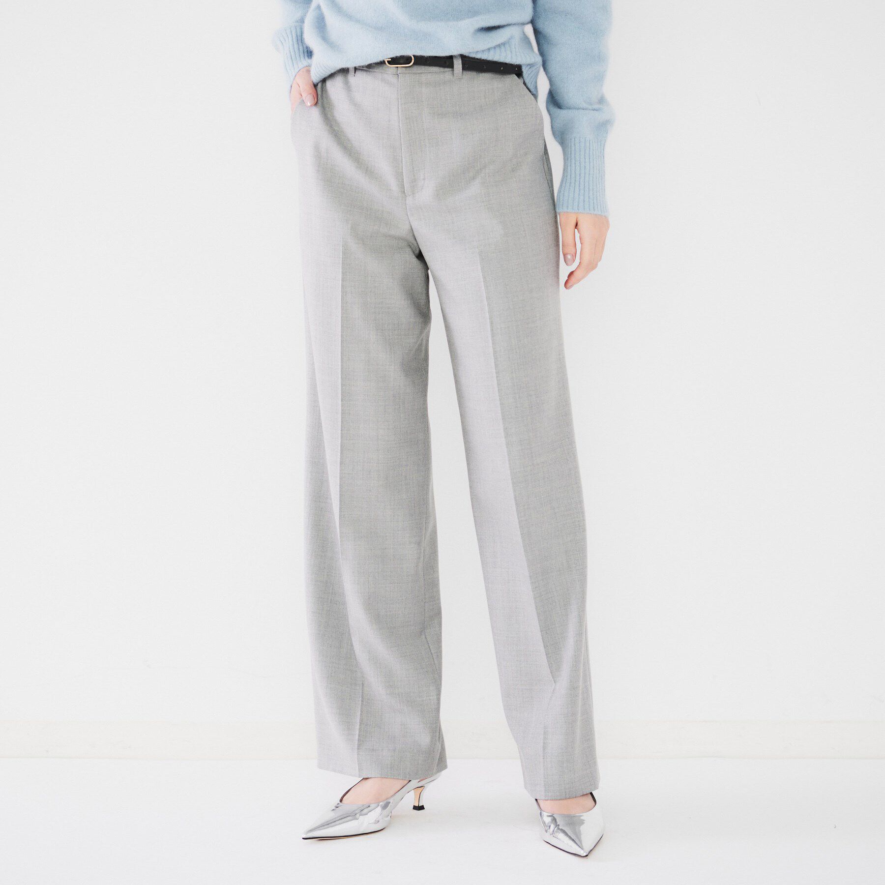 UNTITLED「【後ろウエストゴム/日本製/センタープレス】ミルドワイドパンツ」|その他|