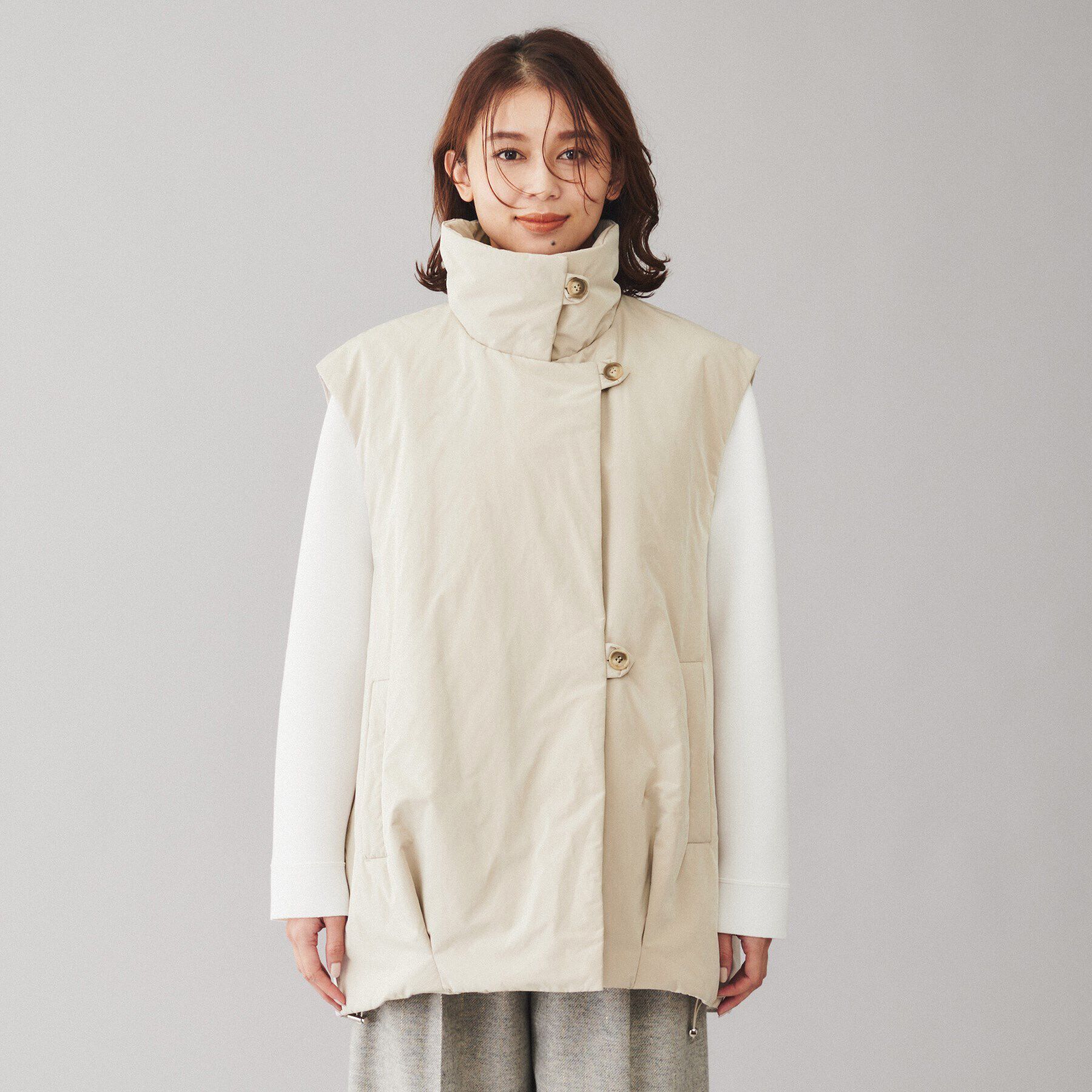 UNTITLED「【CHIGNON】スタンドカラーパフィーベスト」|ベスト・ジレ|