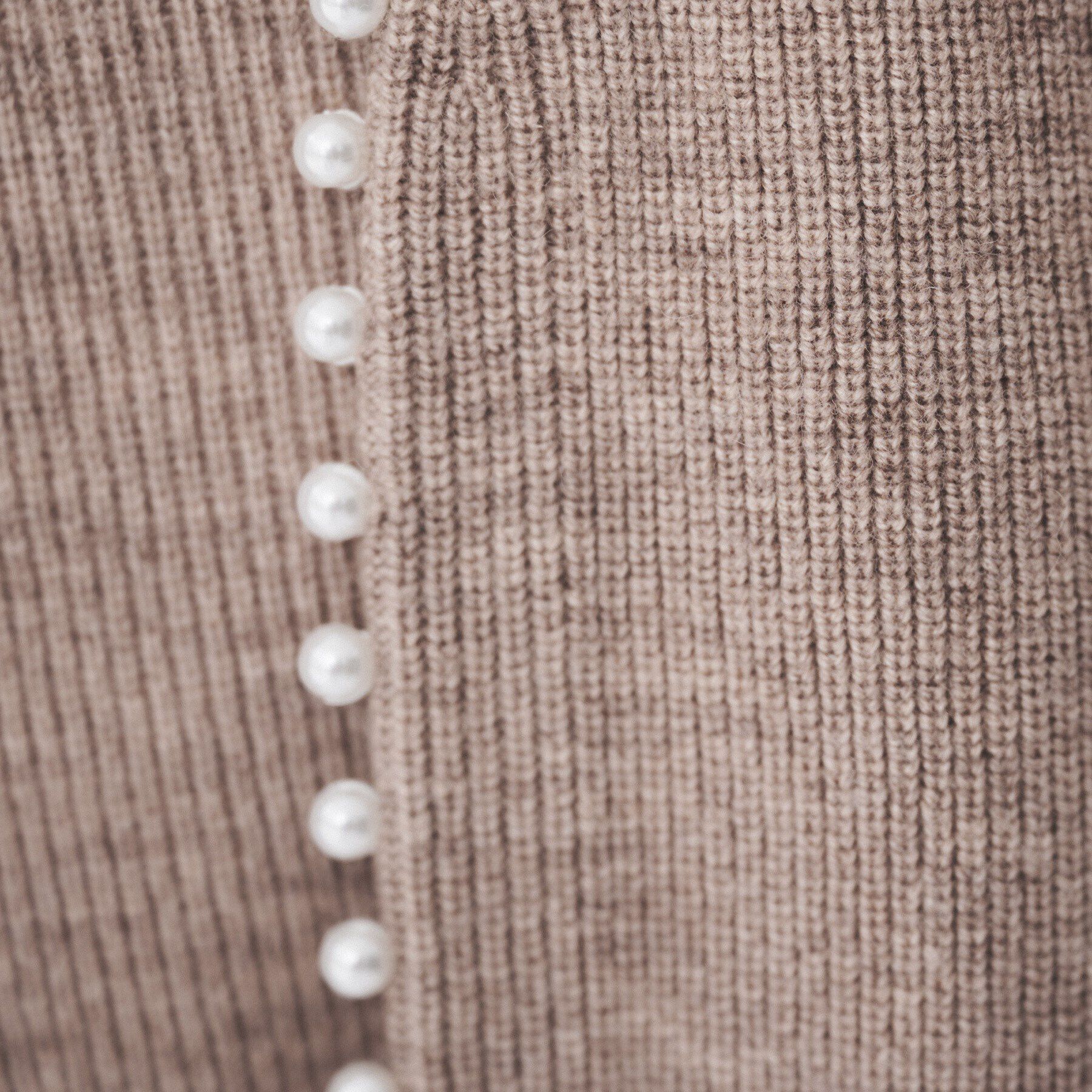 UNTITLED「【洗える/ボレロ】パール調付きニットカーディガン」|カーディガン|