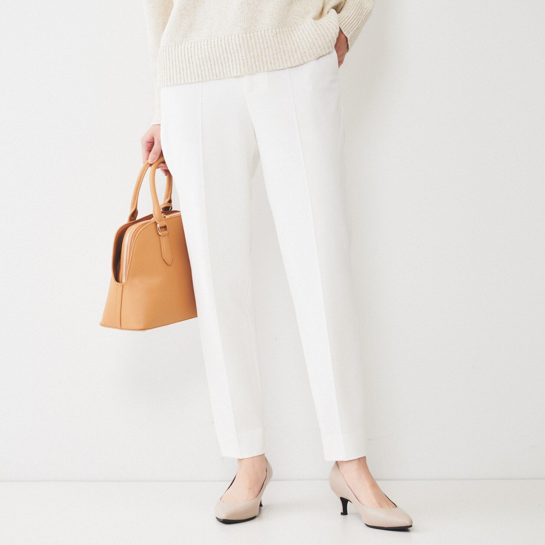 UNTITLED「【後ろウエストゴム/きれいめ】ストレッチ テーパードパンツ」|その他|