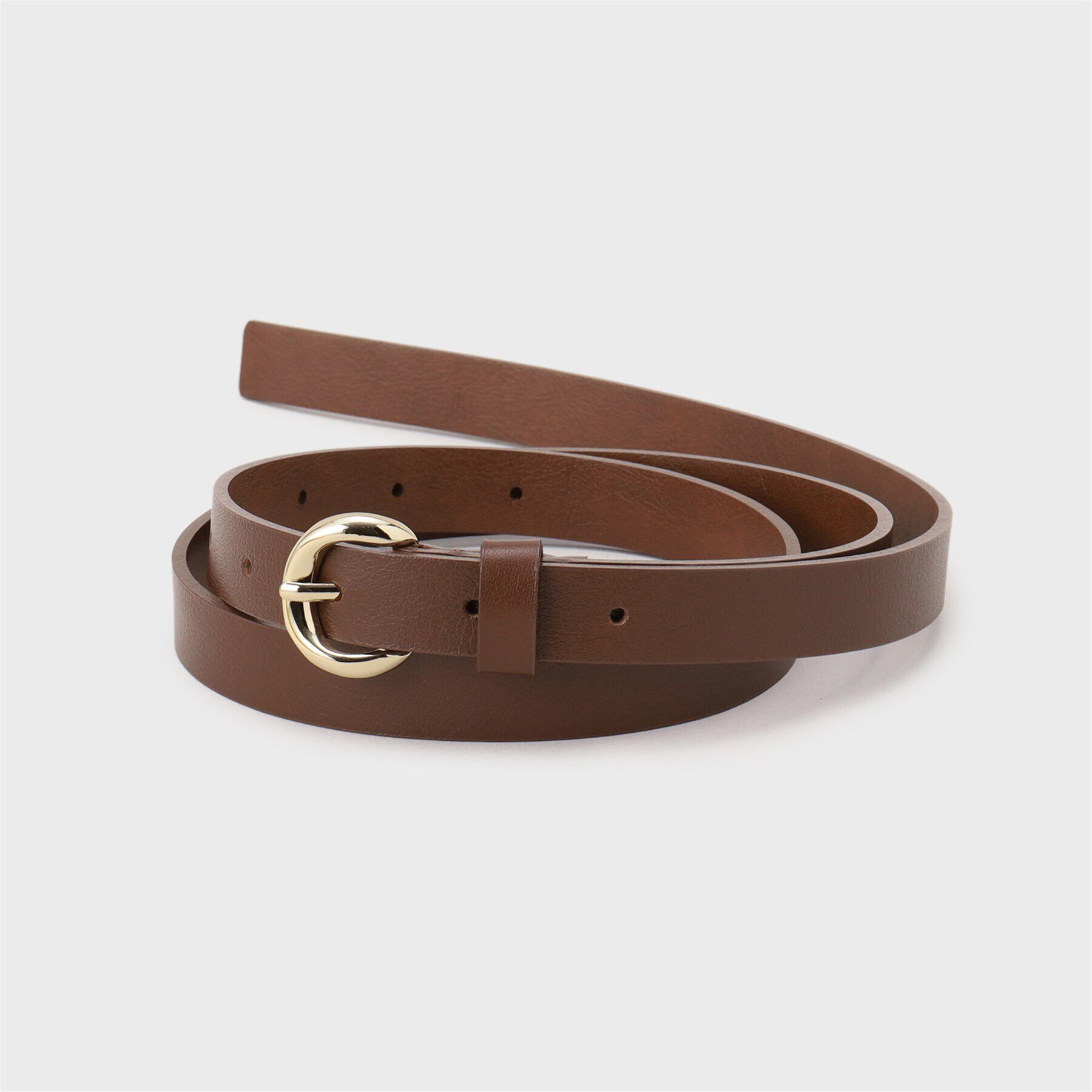 UNTITLED「【Sサイズ】ロングナローベルト」|ベルト|モカブラウン(042