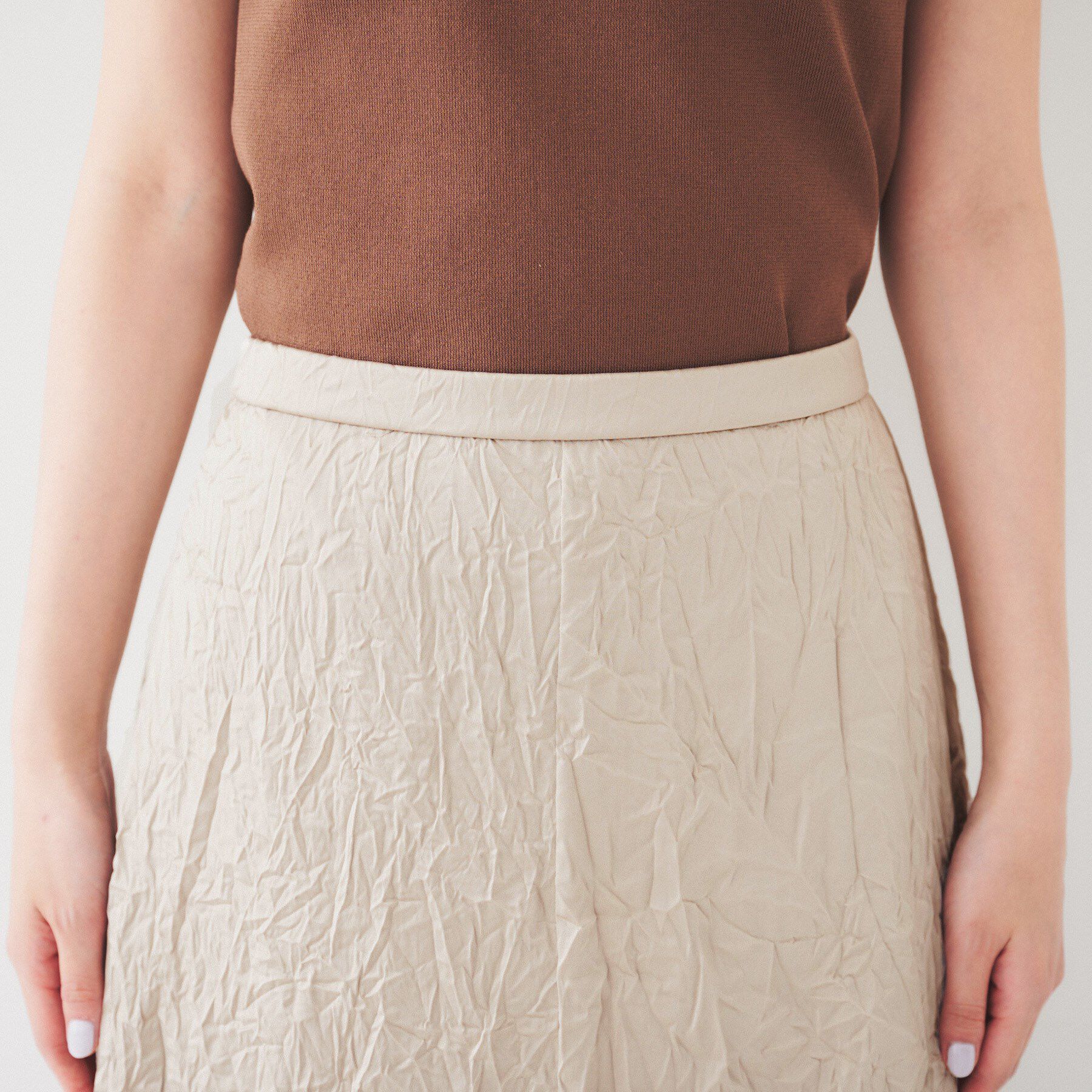 UNTITLED「クラッシュAラインスカート」|スカート|