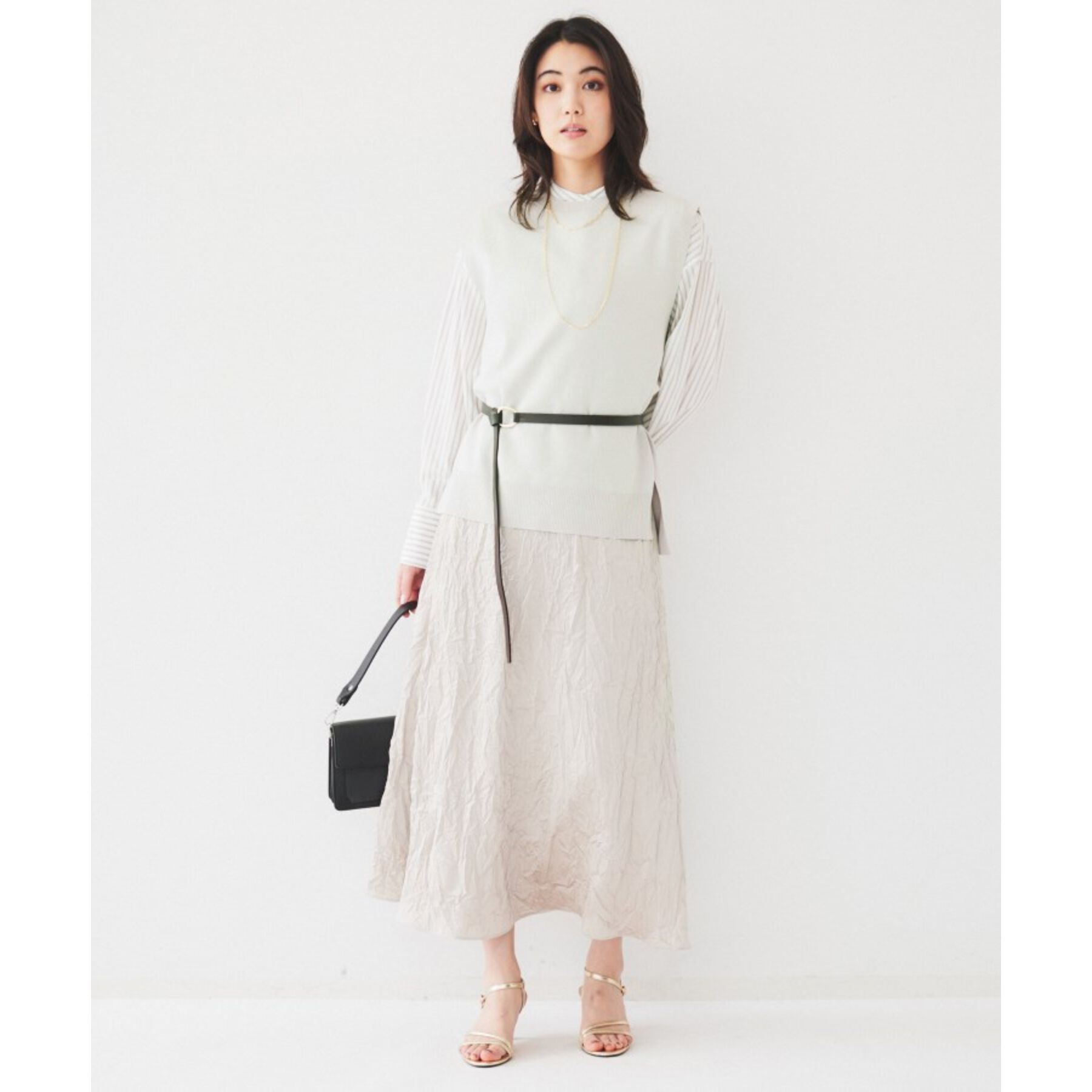 UNTITLED「クラッシュAラインスカート」|スカート|