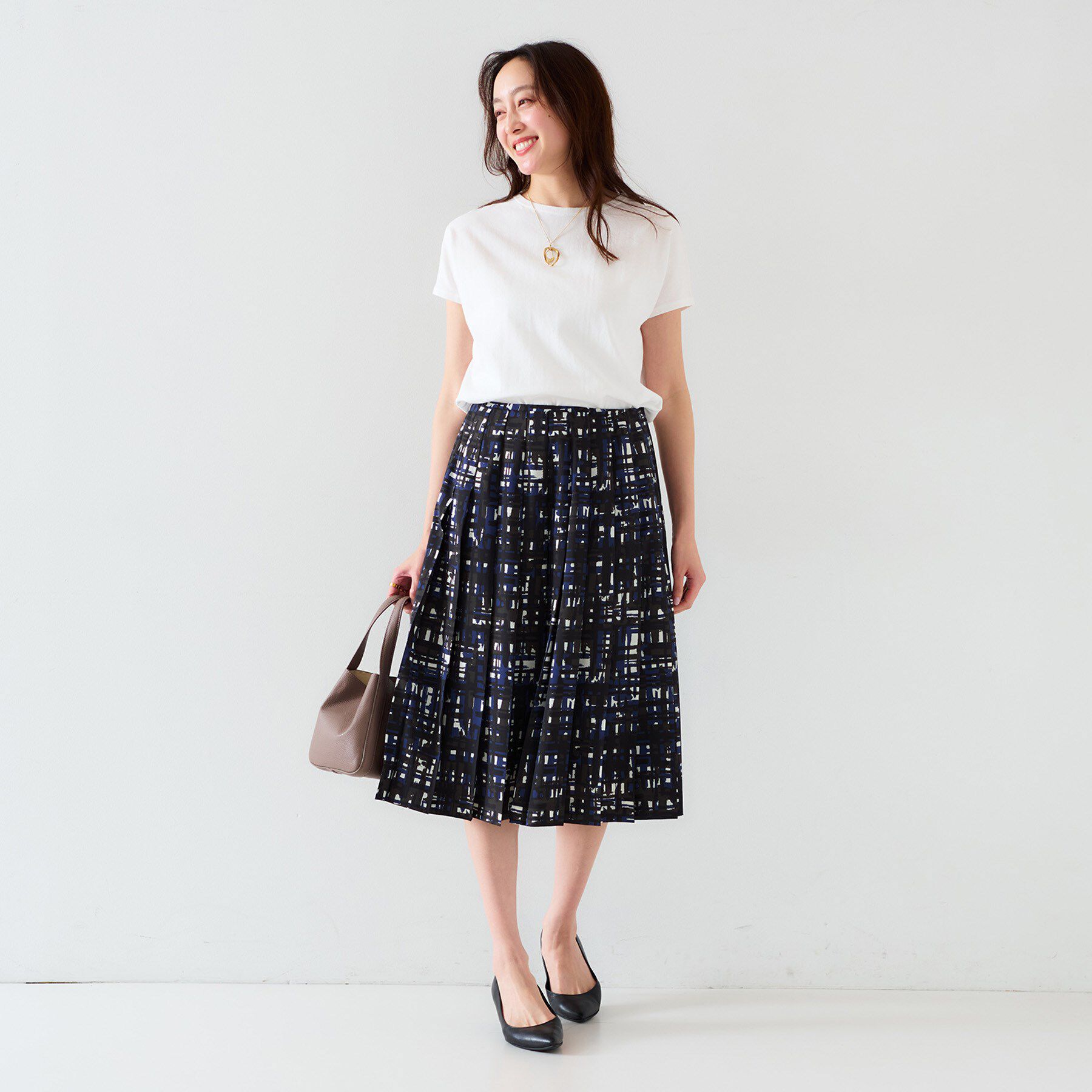 UNTITLED「【セットアップ可能】チェックプリント プリーツスカート」|スカート|