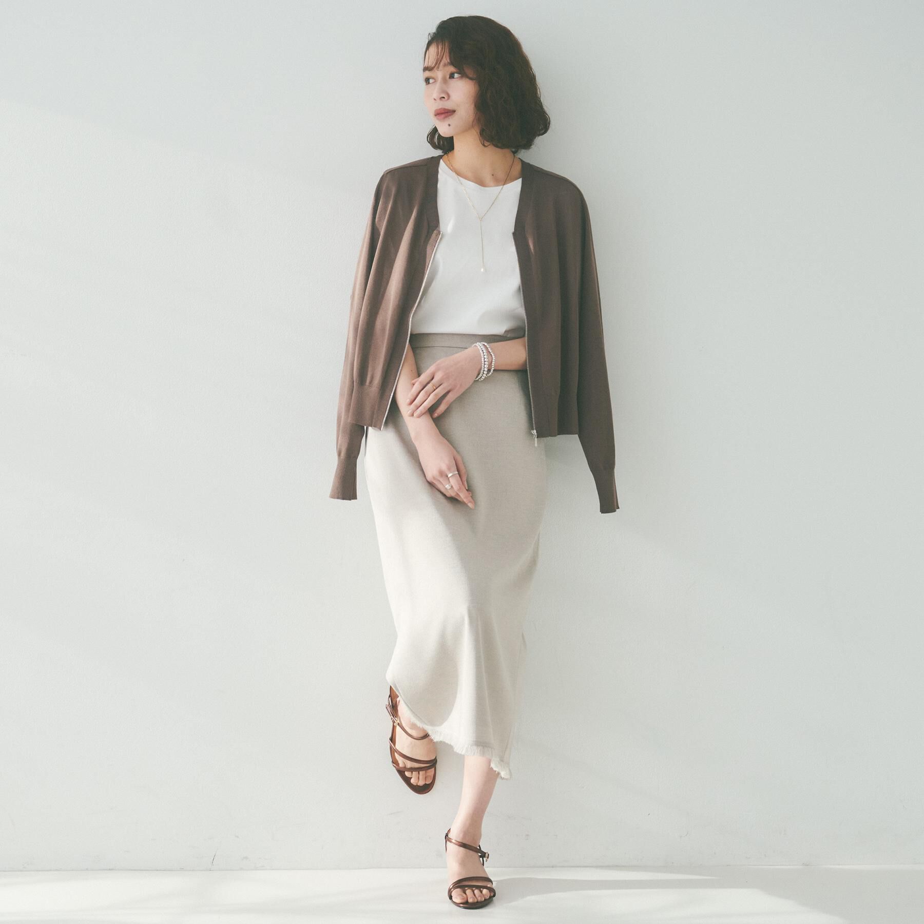 UNTITLED「【体型カバー/日除け】シアーニットカーディガン」|カーディガン|