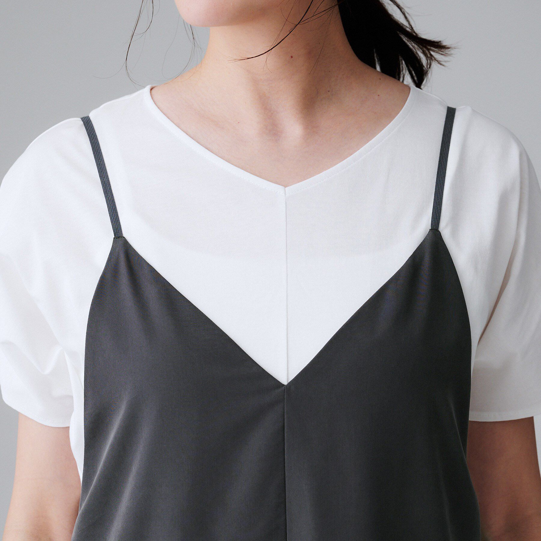 UNTITLED「【洗える/肩紐調節可能】パウダーキャミワンピース」|ワンピース|