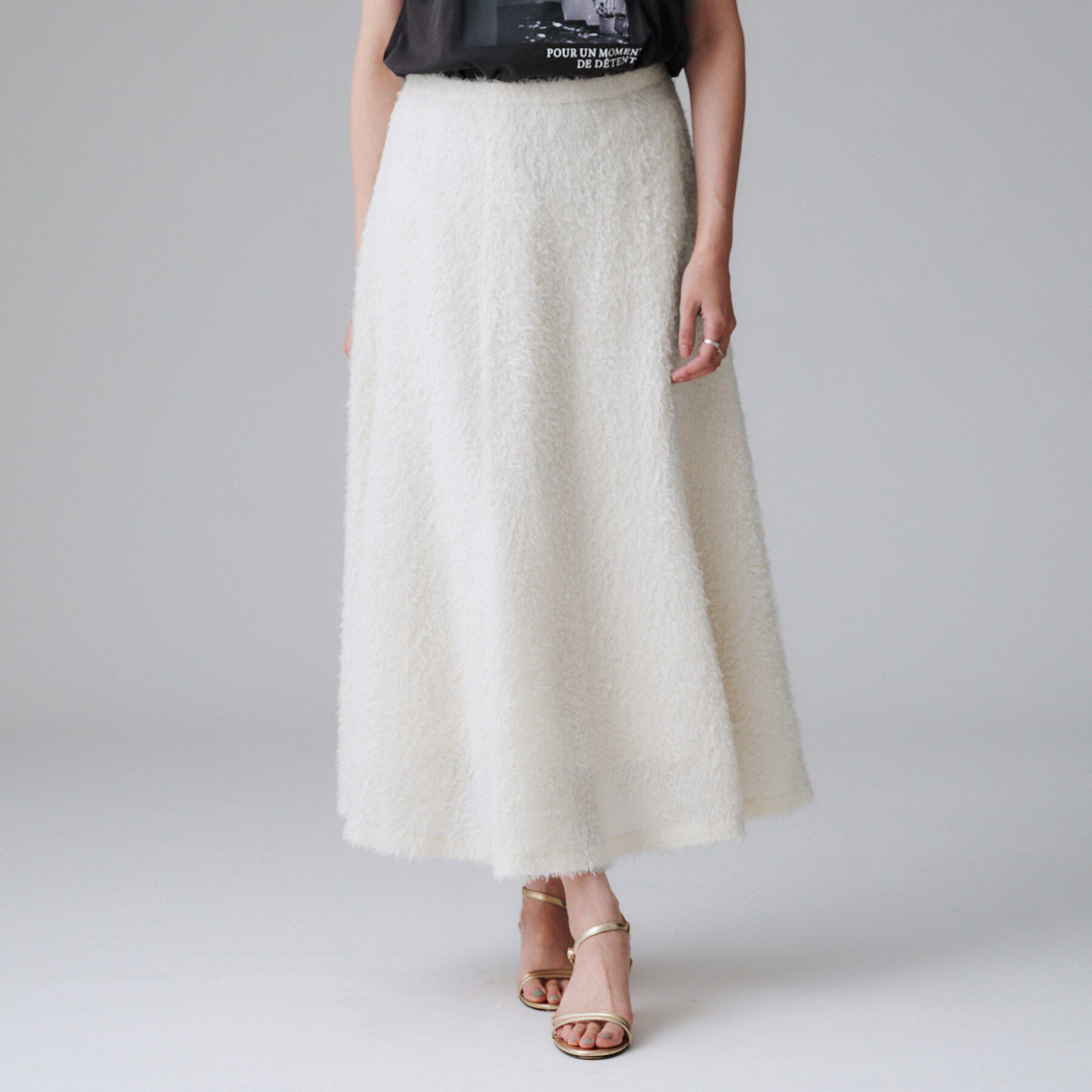 UNTITLED「【セットアップ可/後ろウエストゴム】フェザーマーメイドスカート」|スカート|