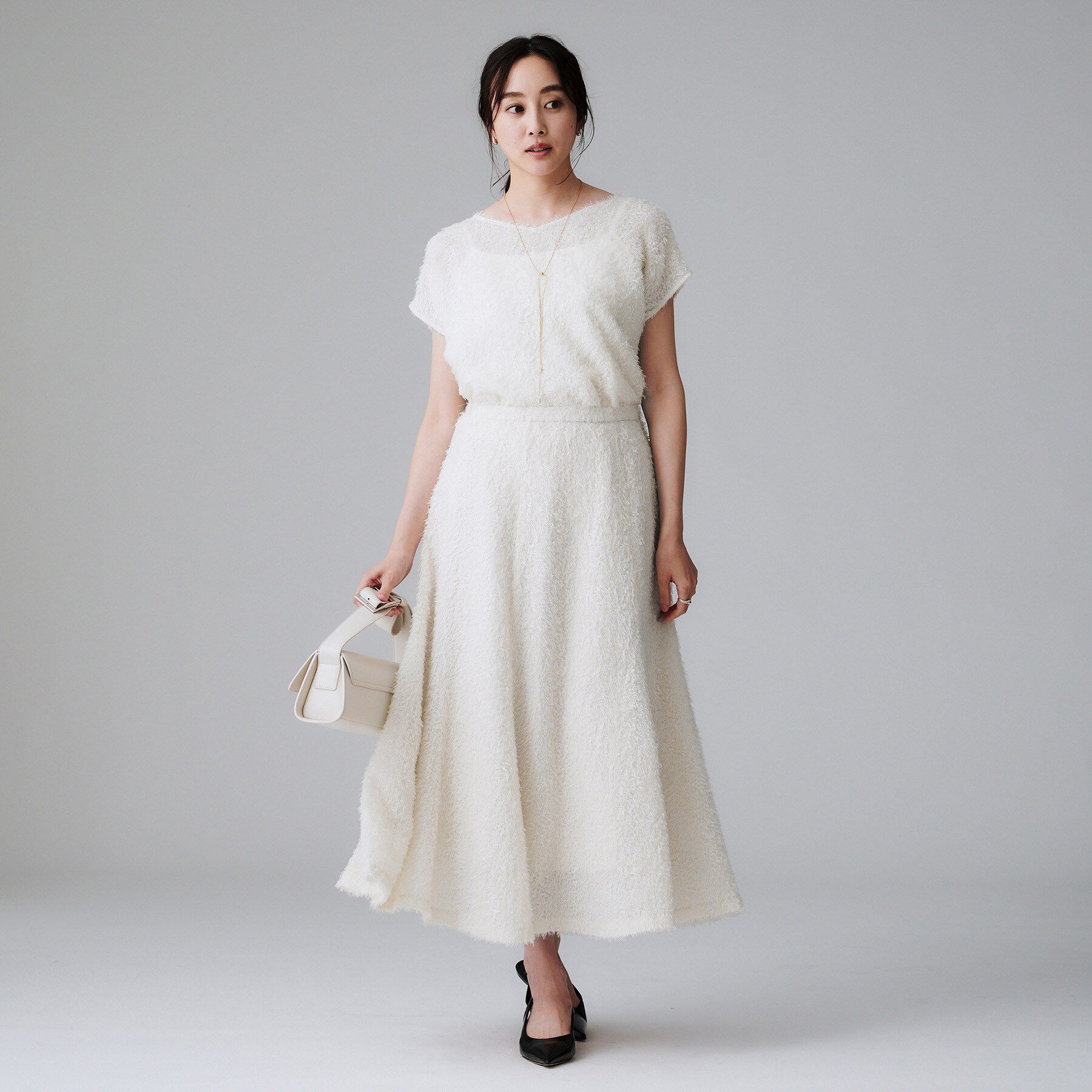 UNTITLED「【セットアップ可/後ろウエストゴム】フェザーマーメイドスカート」|スカート|