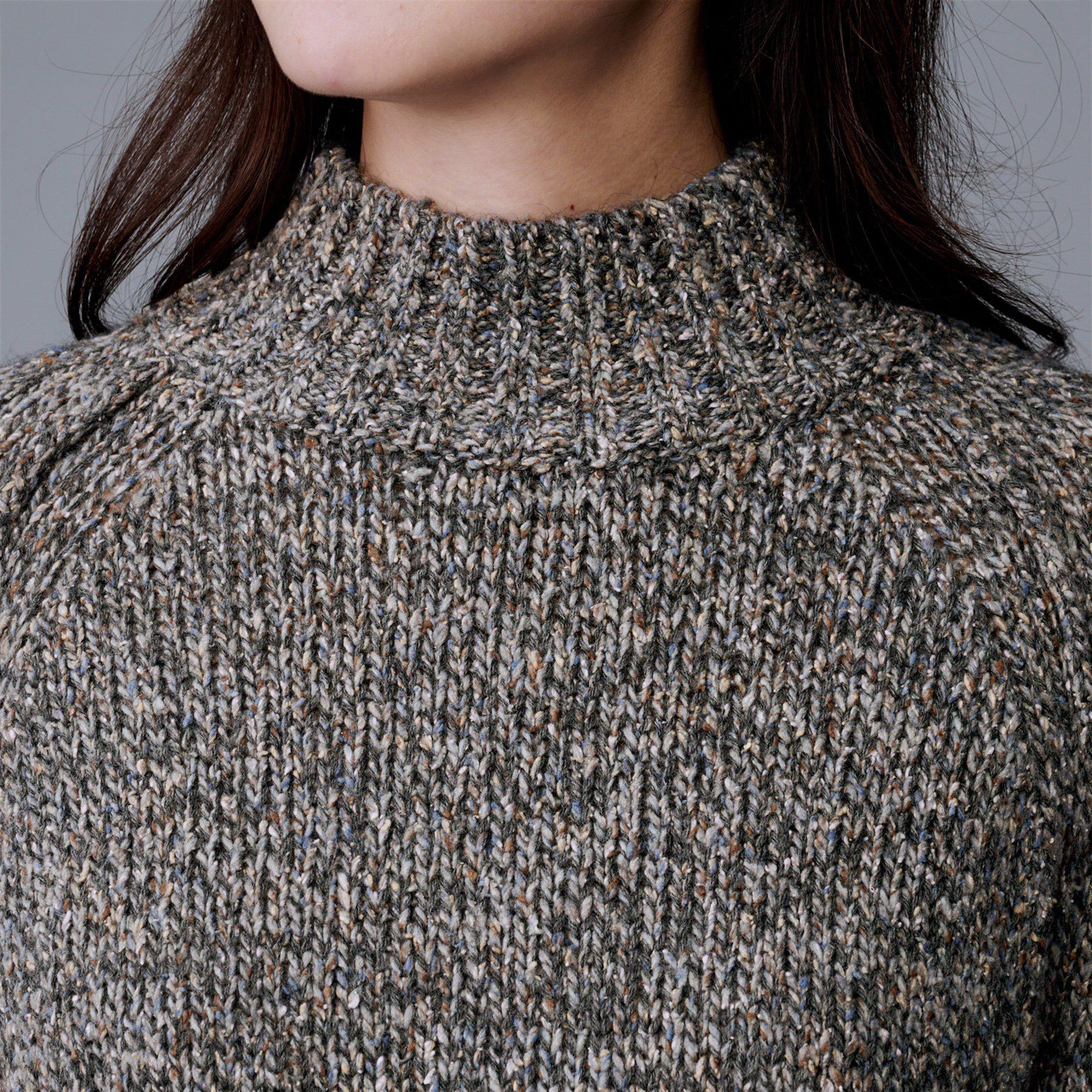 UNTITLED「【ゆったりサイズ】シルクネップ　ボトルネックニット」|ニット・セーター|