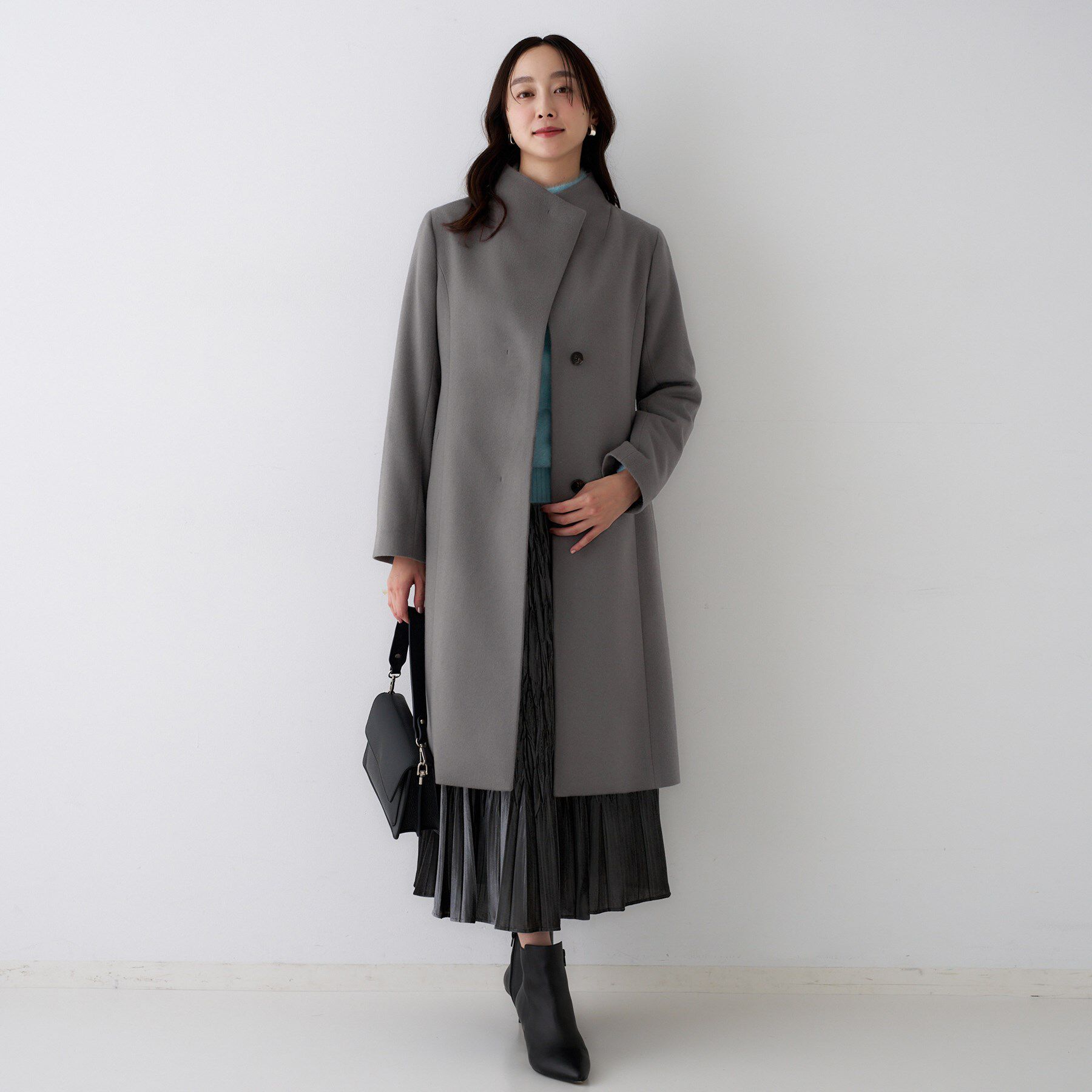 UNTITLED「【きれいめ/スタイリッシュ】2WAYスタンドカラーロングコート」|その他|