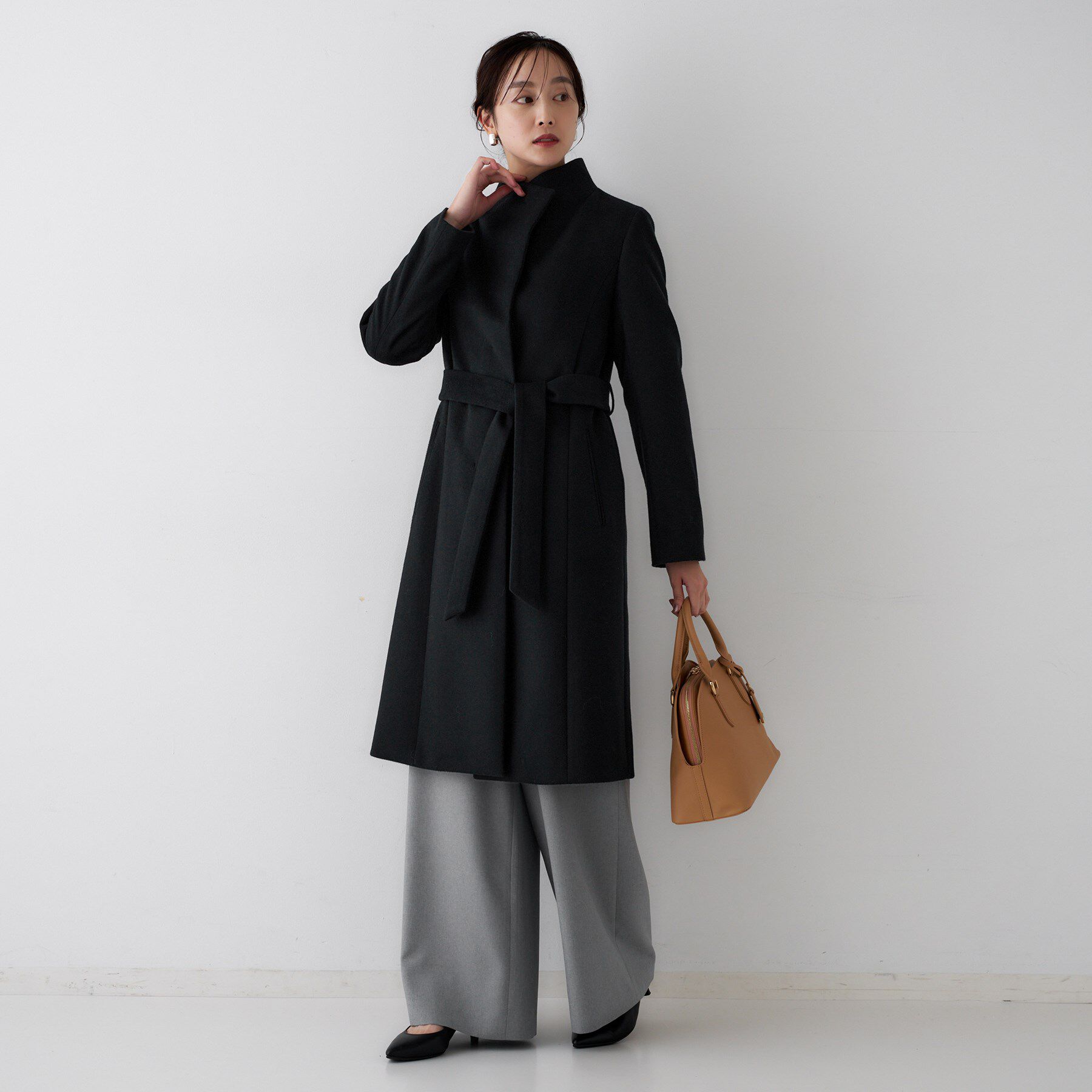 UNTITLED「【きれいめ/スタイリッシュ】2WAYスタンドカラーロングコート」|その他|