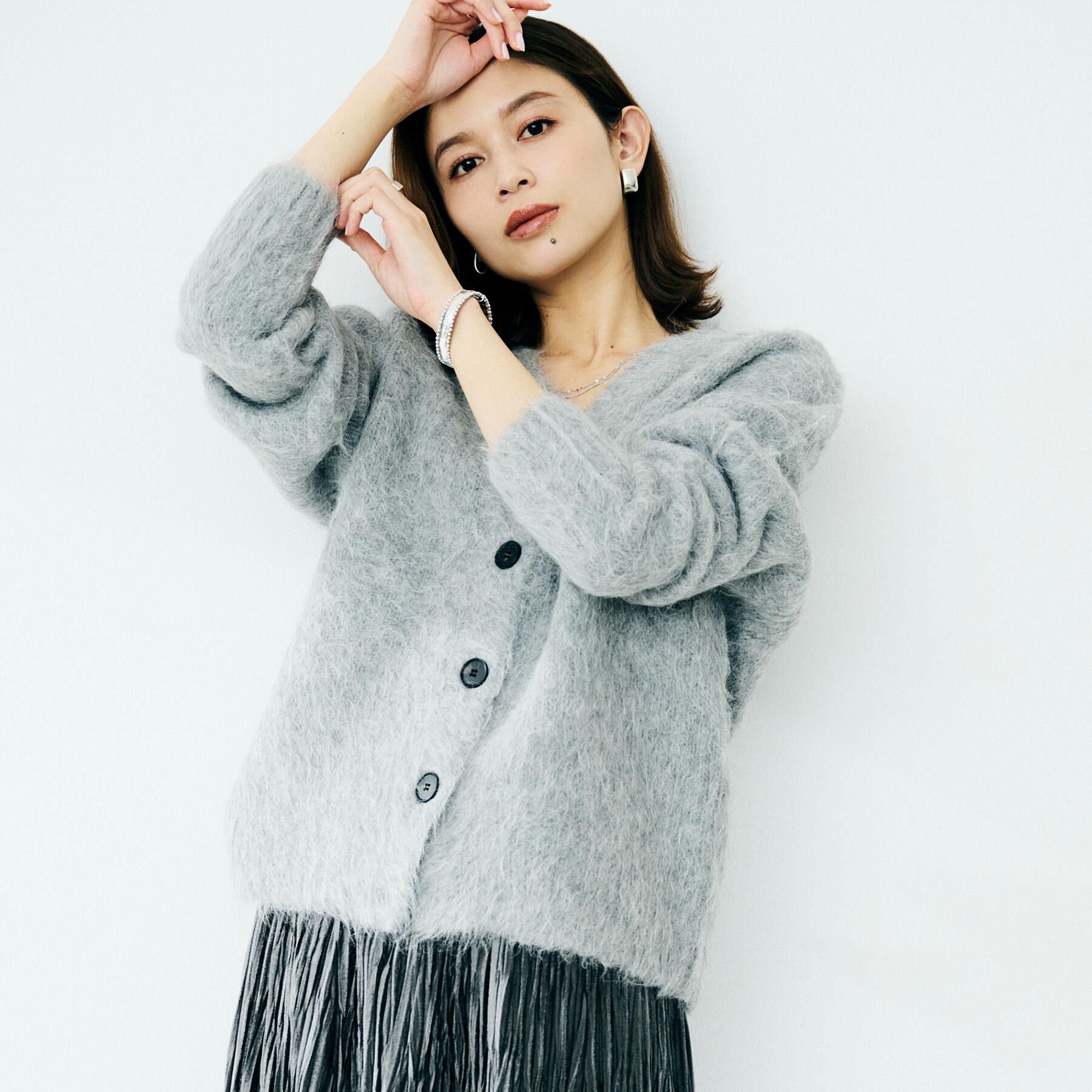 UNTITLED「【ゆったり/モヘヤニット】アルパカ混シャギー カーディガン」|カーディガン|