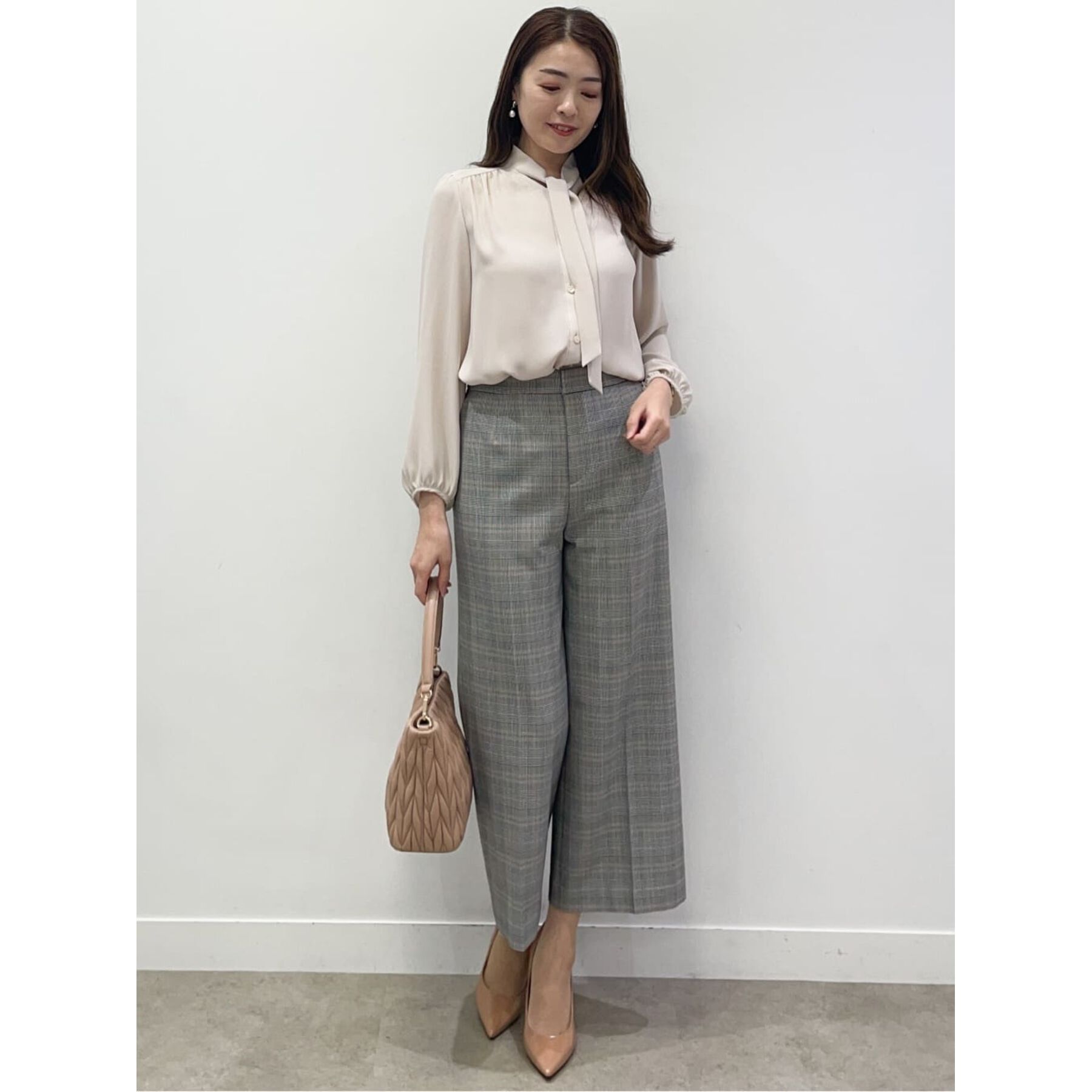 COUP DE CHANCE「【一枚着／ジャケットイン】女性らしい細ボウタイブラウス」|シャツ・ブラウス|