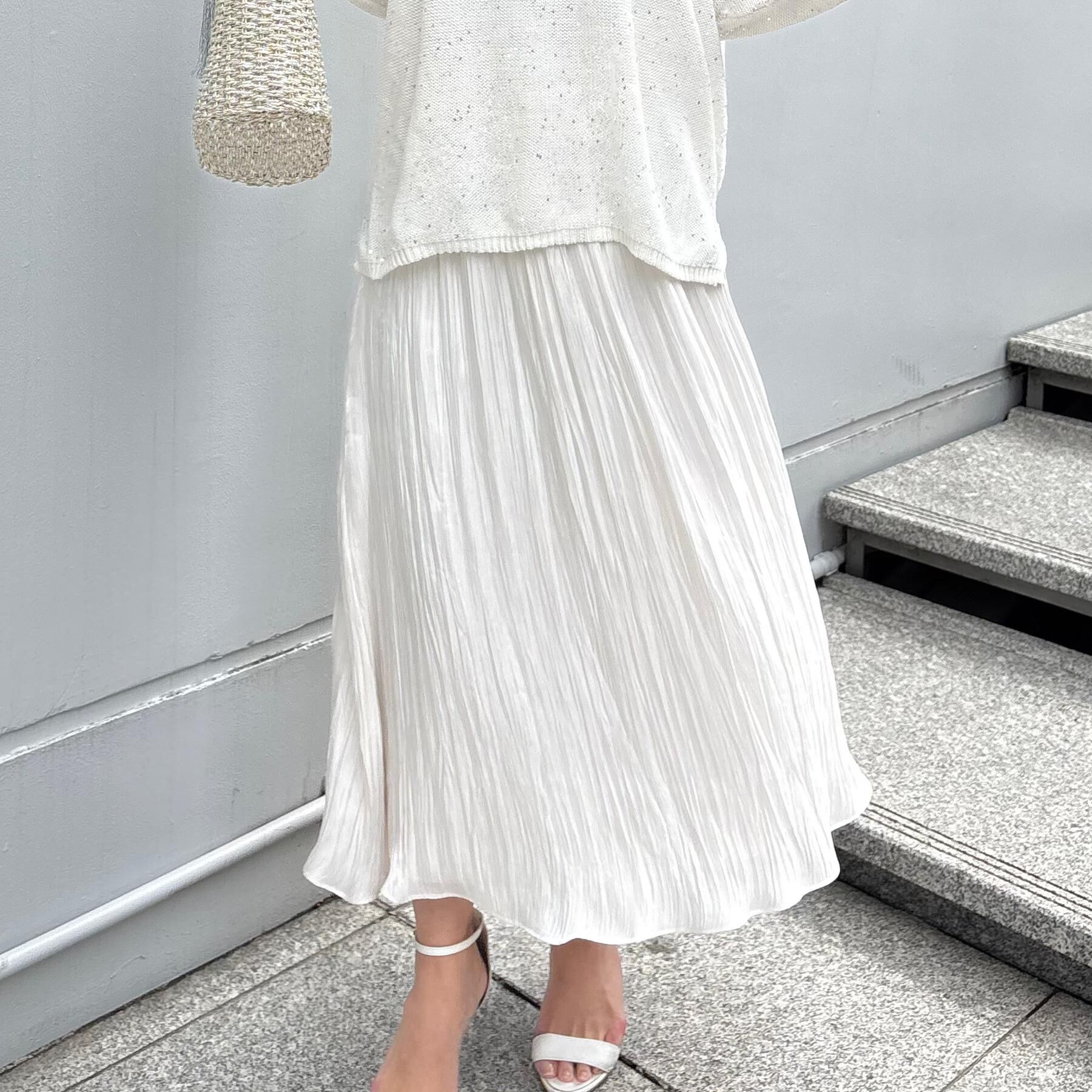 COUP DE CHANCE「【洗える／日本製／ウエストゴム】ランダムプリーツスカート」|スカート|