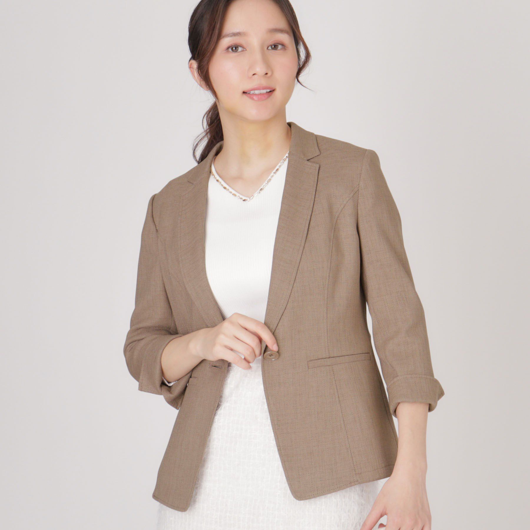 COUP DE CHANCE「【手洗い可／日本製】テーラードジャケット」|テーラードジャケット|モカブラウン(042