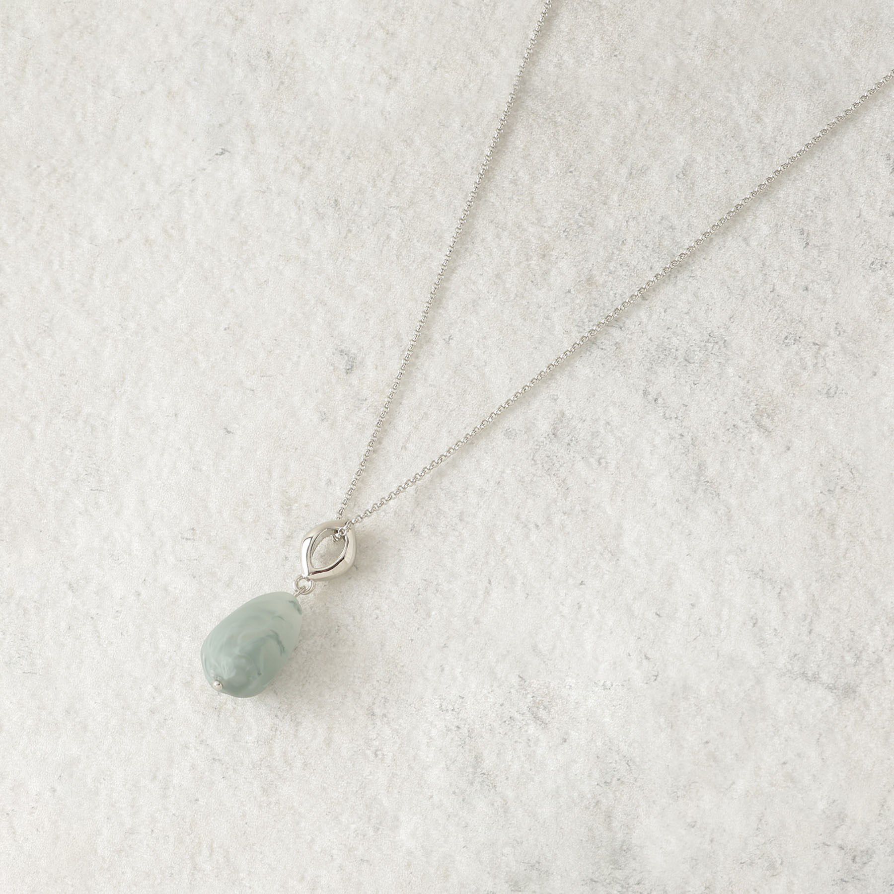 COUP DE CHANCE「ジェリーマーブル／スライド式で長さ調整／ワントップネックレス」|ネックレス|サックスブルー(09