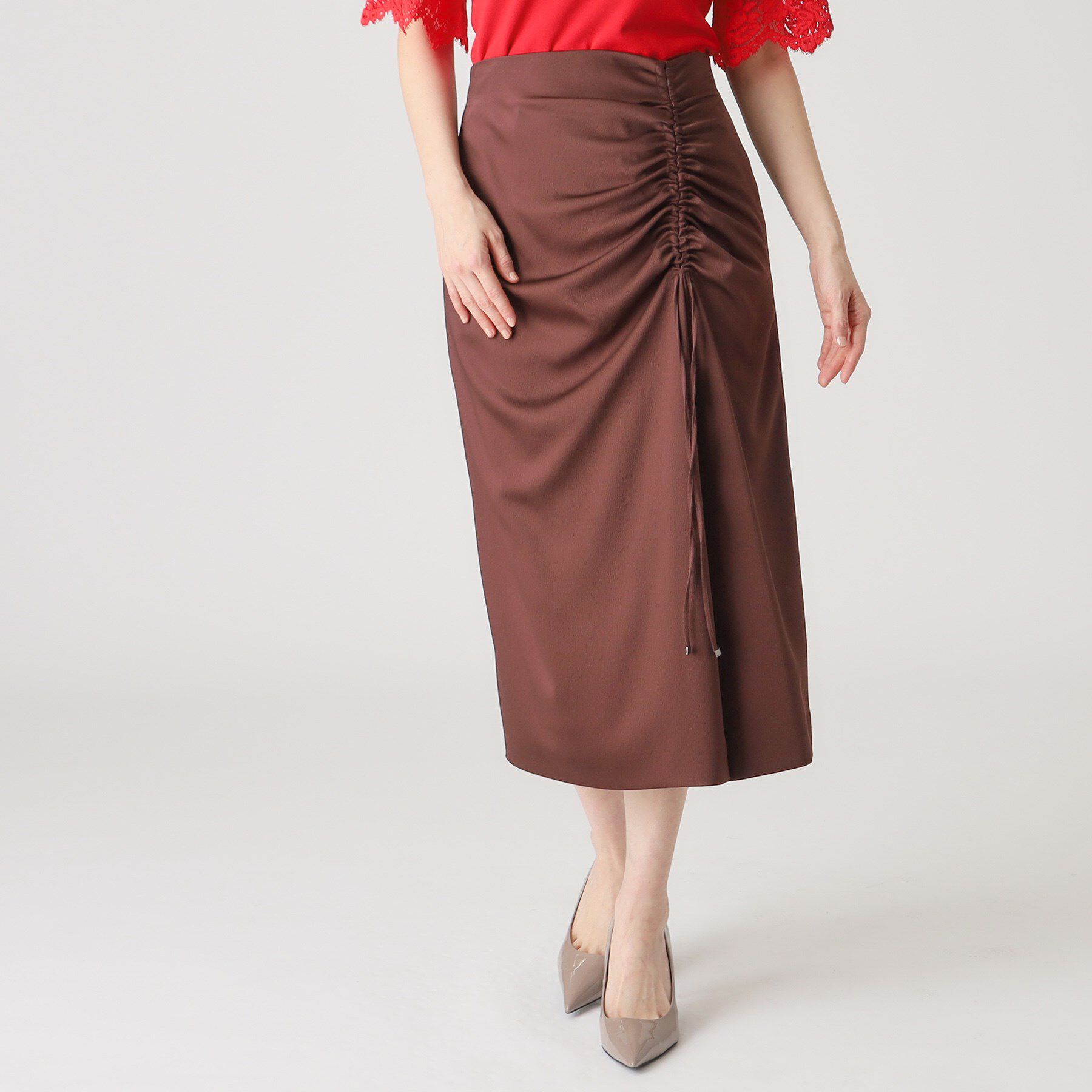 COUP DE CHANCE「【洗える／日本製】ドロストデザイン ナロータイトスカート」|スカート|