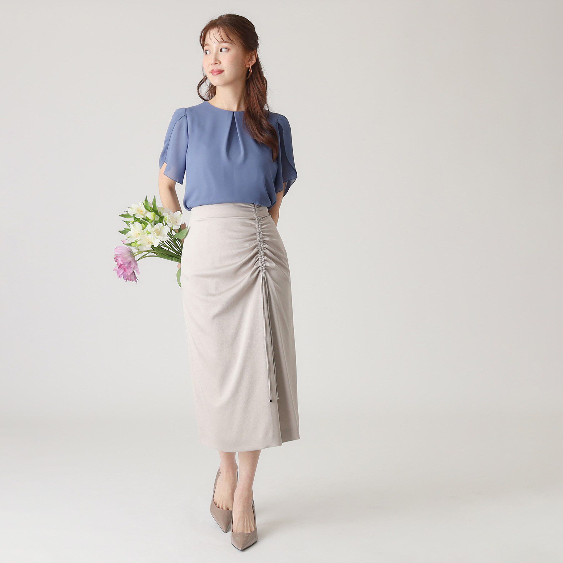 COUP DE CHANCE「【洗える／日本製】ドロストデザイン ナロータイトスカート」|スカート|