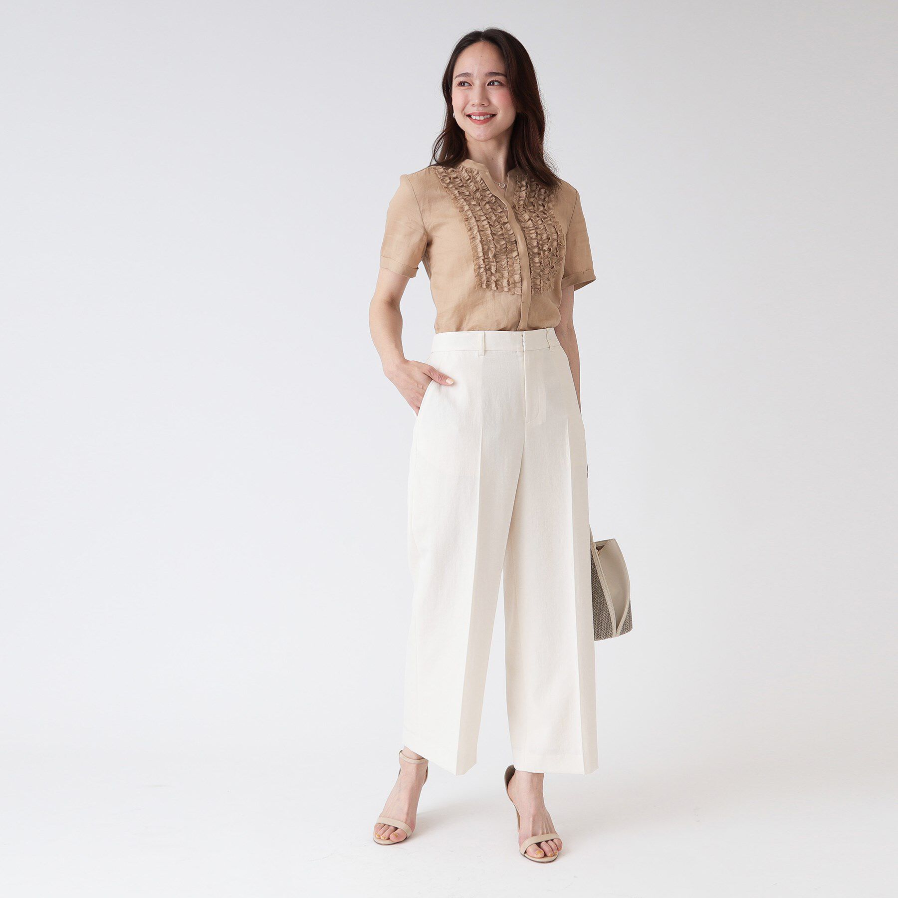 COUP DE CHANCE「【洗える／ラミー】フリルデザインブラウス」|シャツ・ブラウス|