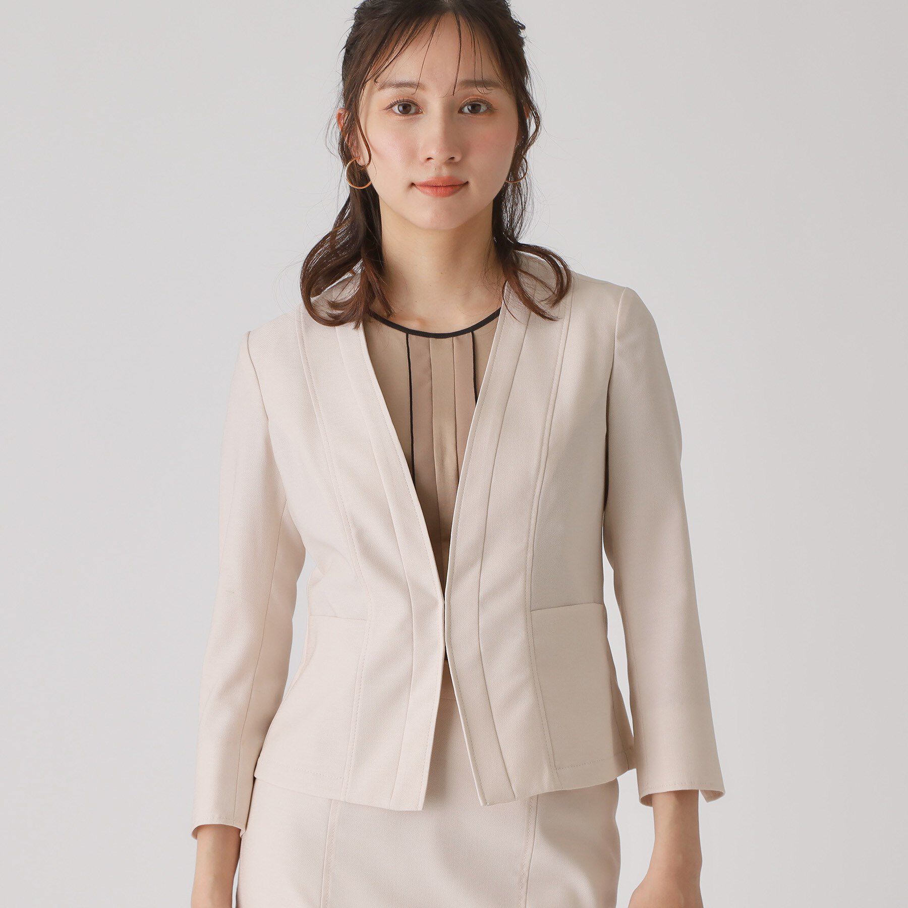 COUP DE CHANCE「【手洗い可／日本製】ノーカラージャケット」|ノーカラージャケット|