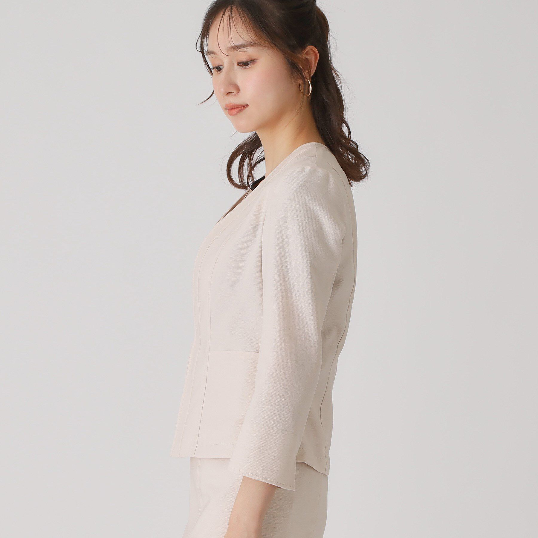 COUP DE CHANCE「【手洗い可／日本製】ノーカラージャケット」|ノーカラージャケット|