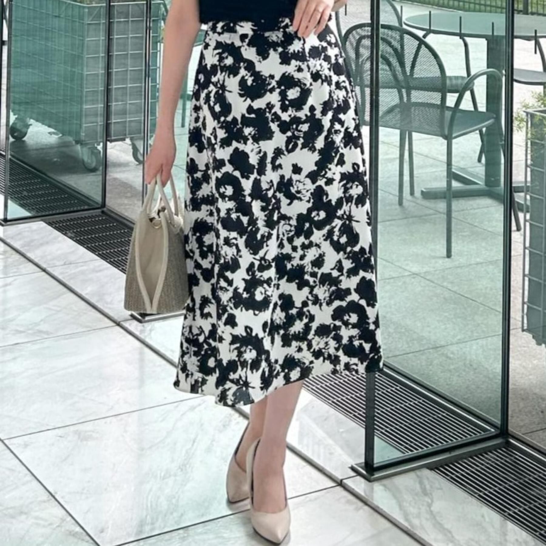 COUP DE CHANCE「【手洗い可／日本製】花柄フレアスカート」|スカート|