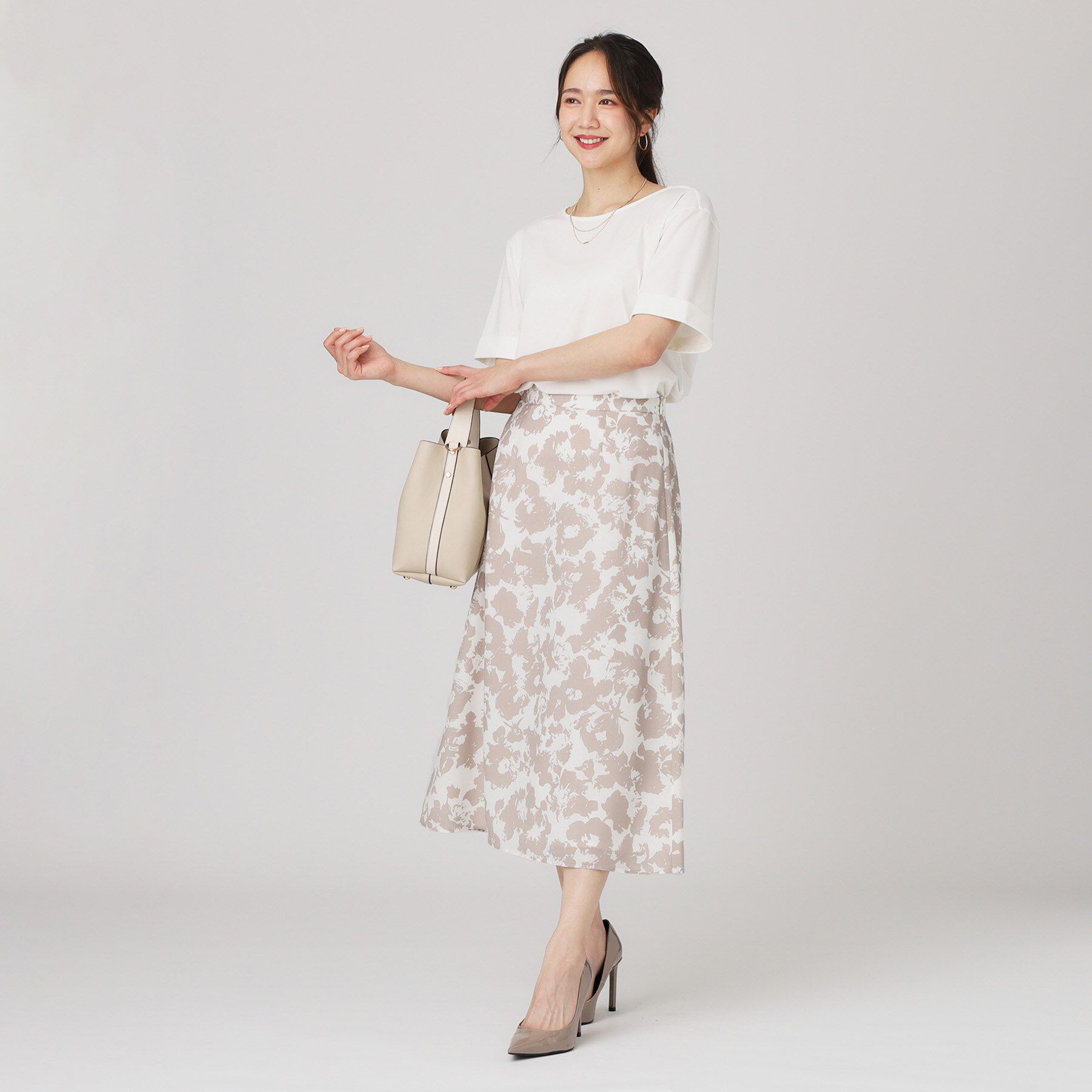 COUP DE CHANCE「【手洗い可／日本製】花柄フレアスカート」|スカート|