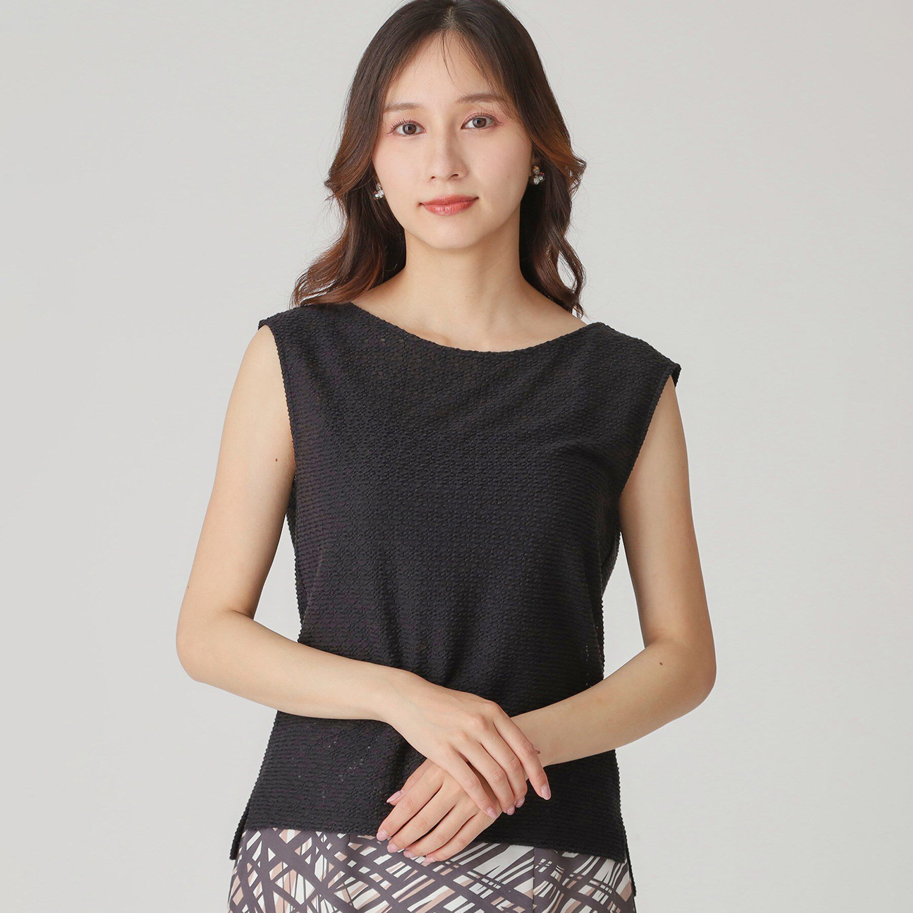 COUP DE CHANCE「【手洗い可／日本製】ジャカードジャージトップス」|Tシャツ・カットソー|