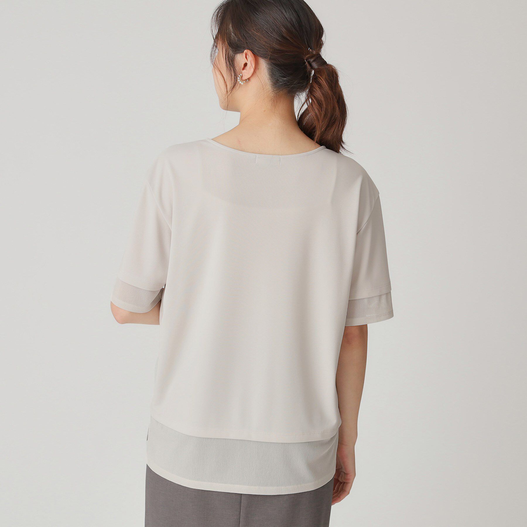 COUP DE CHANCE「【手洗い可】リラクシージャージトップス」|Tシャツ・カットソー|