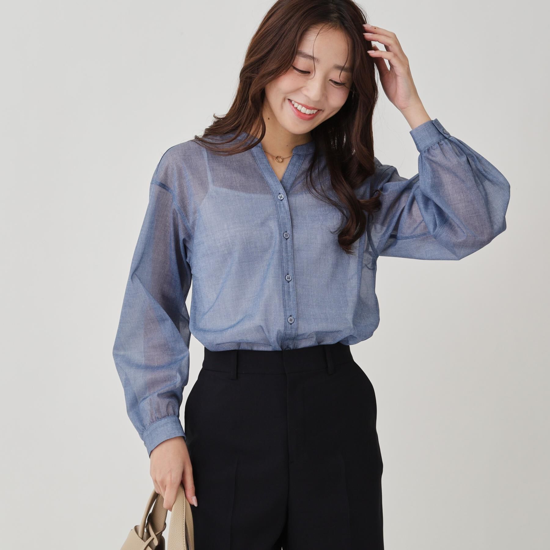 COUP DE CHANCE「【手洗い可】シアーブラウス」|シャツ・ブラウス|