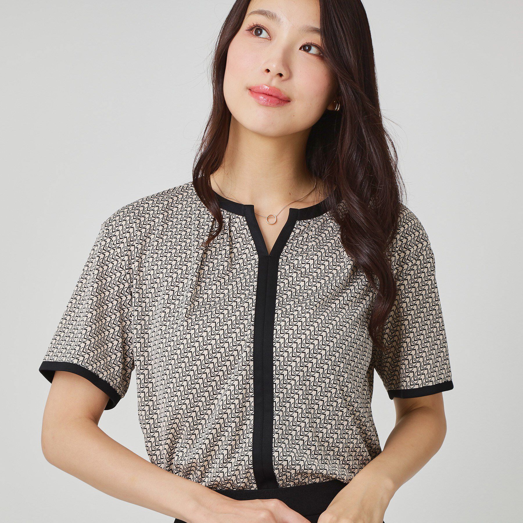 COUP DE CHANCE「【手洗い可／日本製】柄トップス」|シャツ・ブラウス|