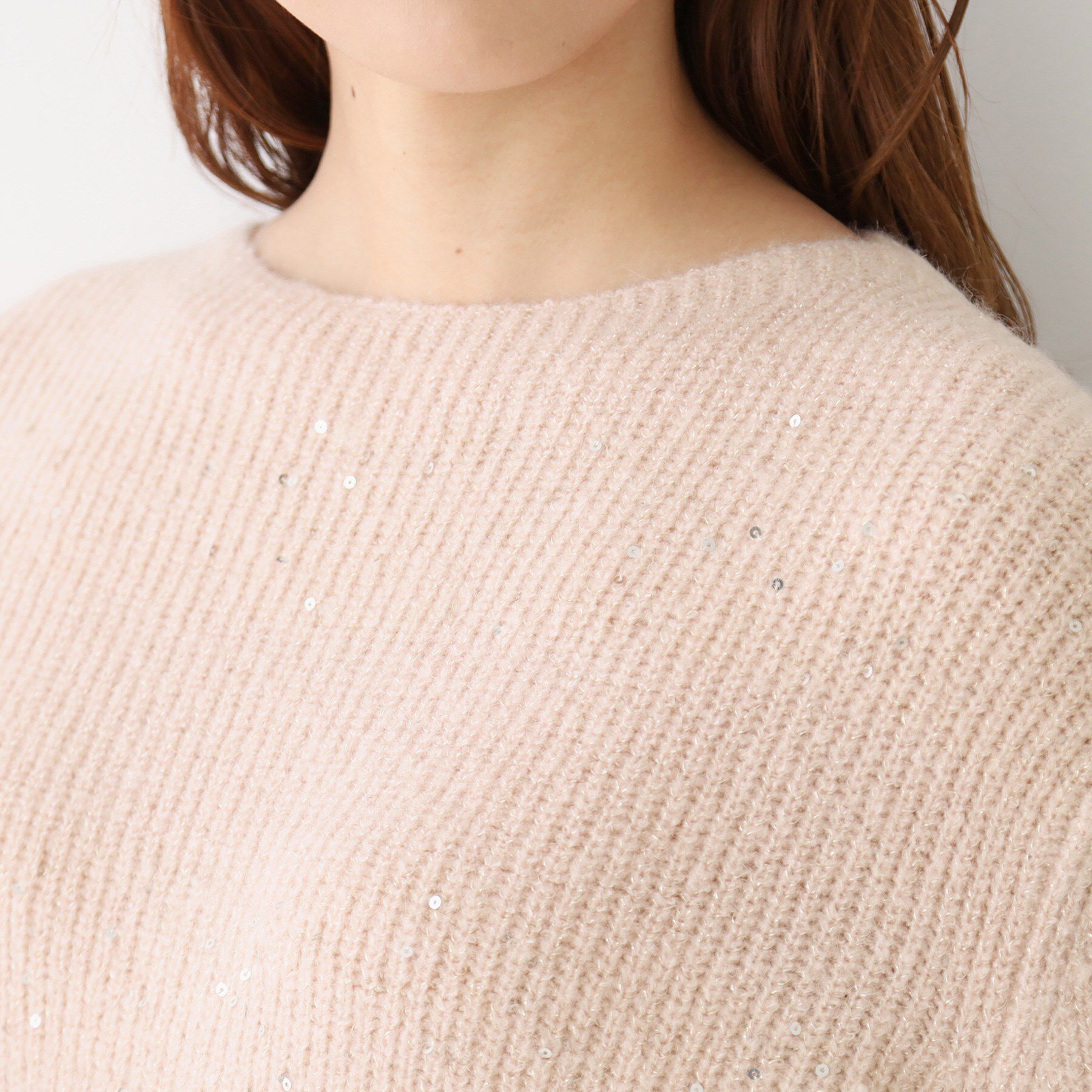 COUP DE CHANCE「【手洗い可】スパンコール付ニットトップス」|ニット・セーター|