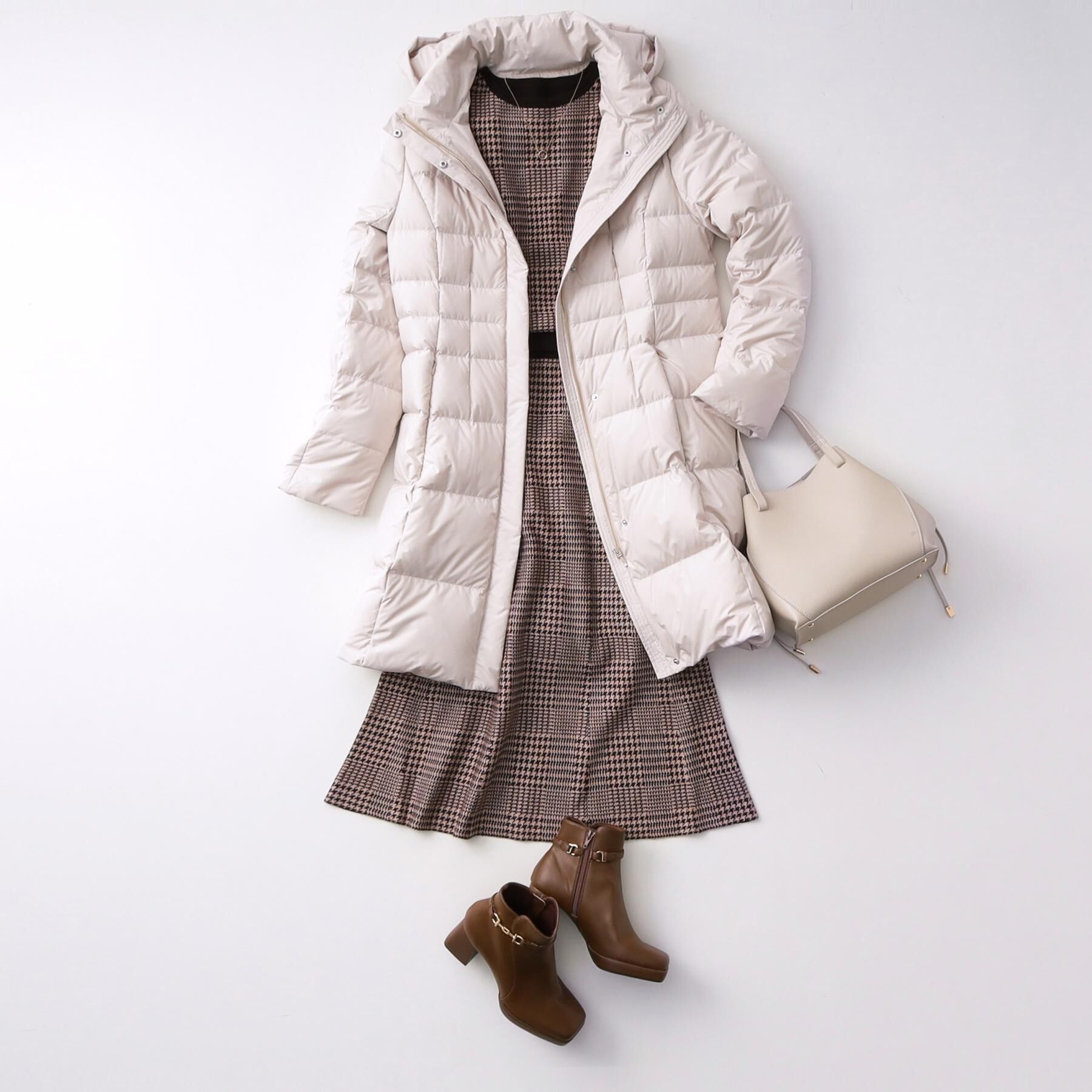 COUP DE CHANCE「【フランス産ホワイトダックダウン／FP800保温性◎／抗菌防臭／手洗い可】ロングダウンコート」|ダウン|