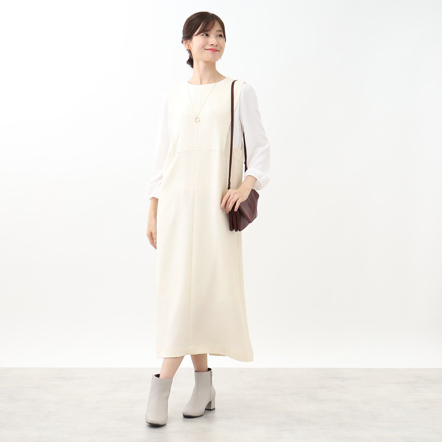 Reflect「【手洗い可／すっきり見え】大人ジャンパードレス」|ワンピース|