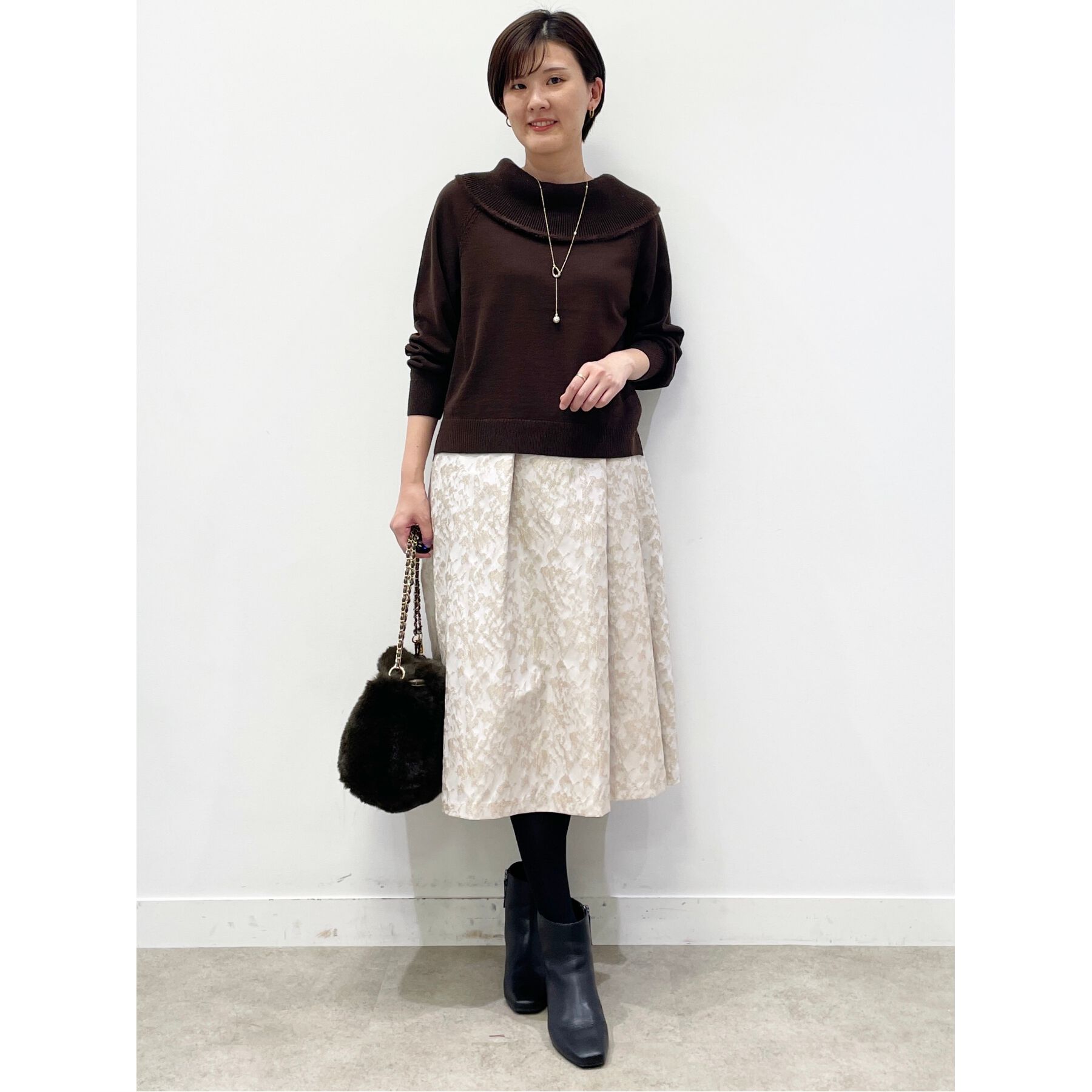 Reflect「【手洗い可】華やかオフタートルニット」|ニット・セーター|