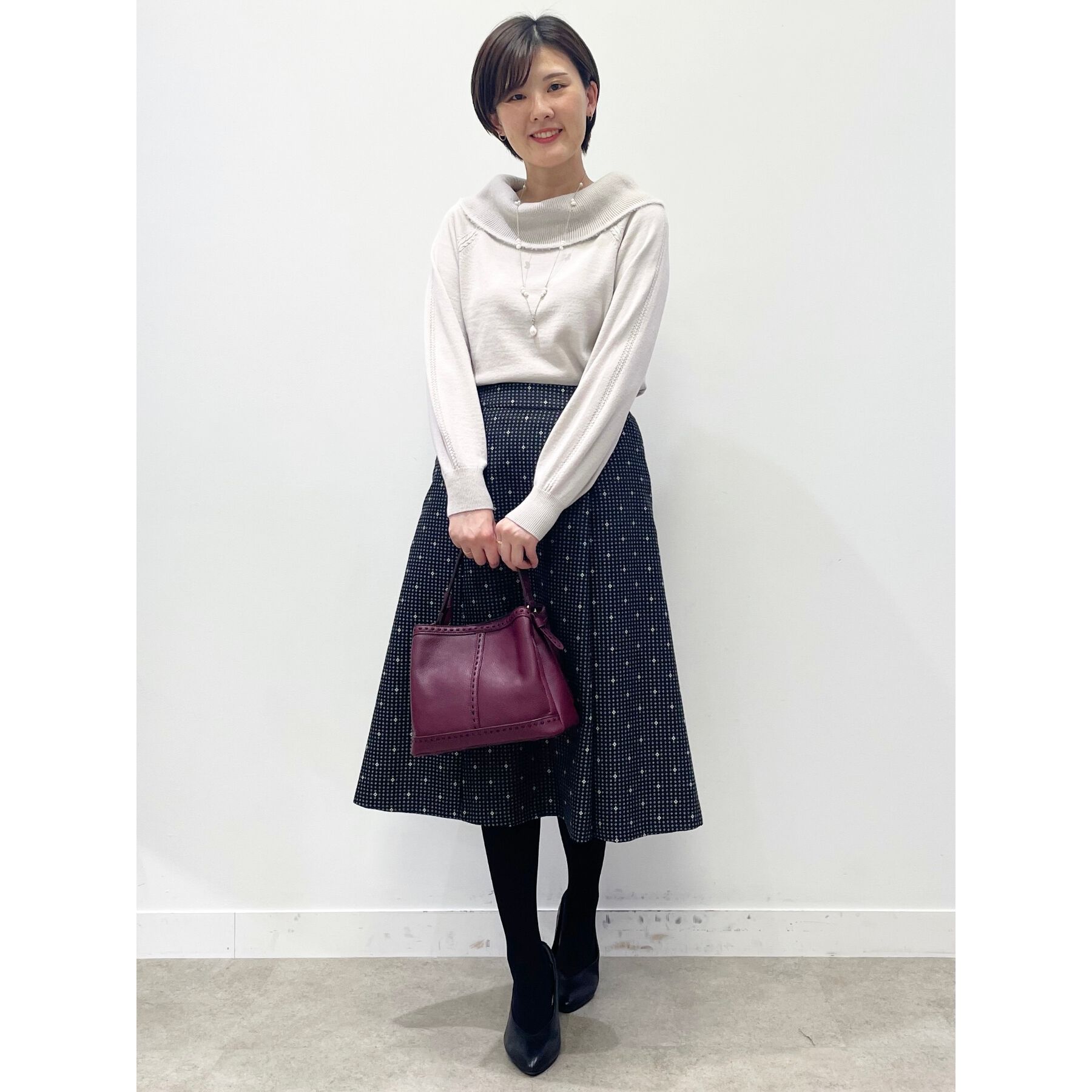 Reflect「【手洗い可】華やかオフタートルニット」|ニット・セーター|