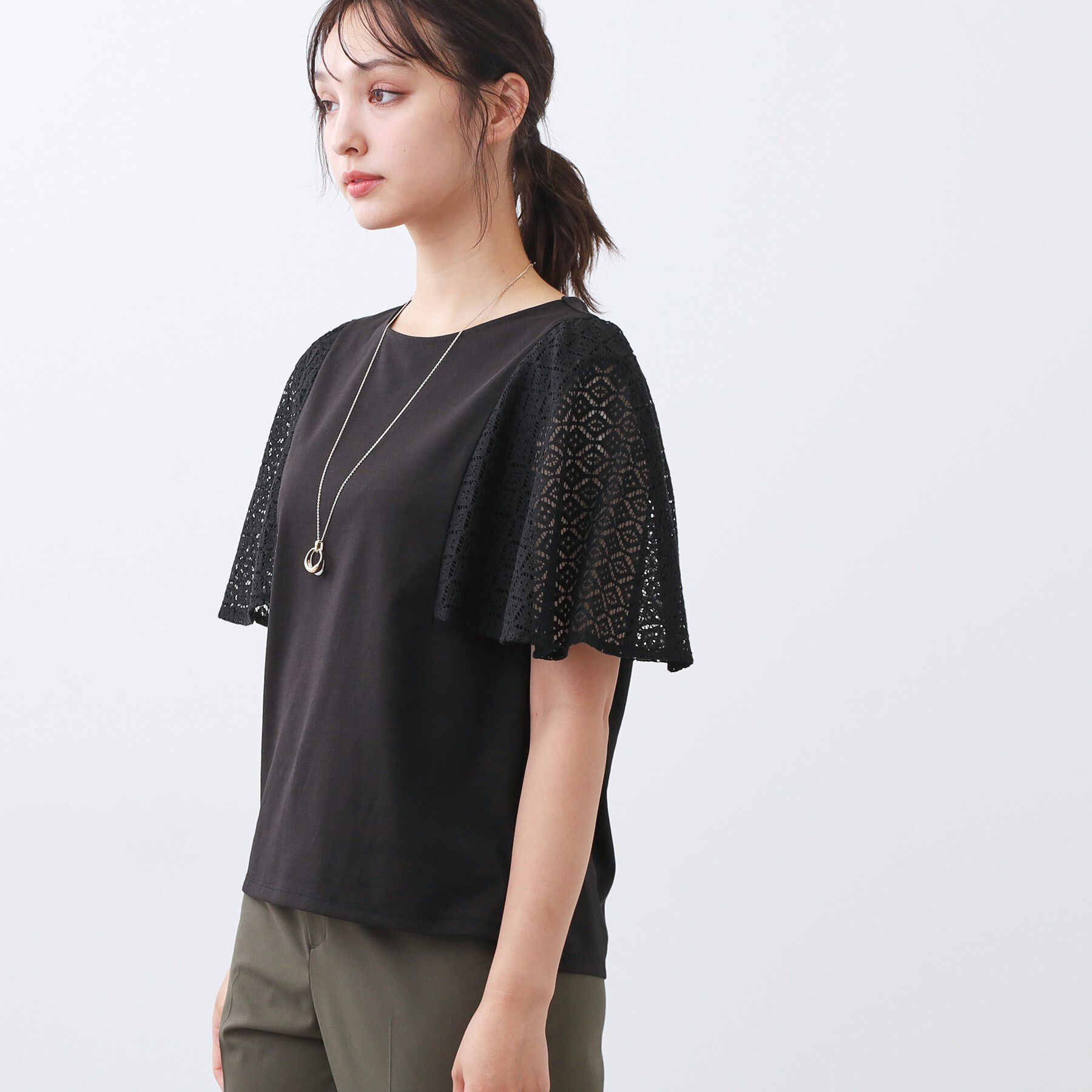 Reflect「幾何レーススリーブプルオーバージャージ」|Tシャツ・カットソー|