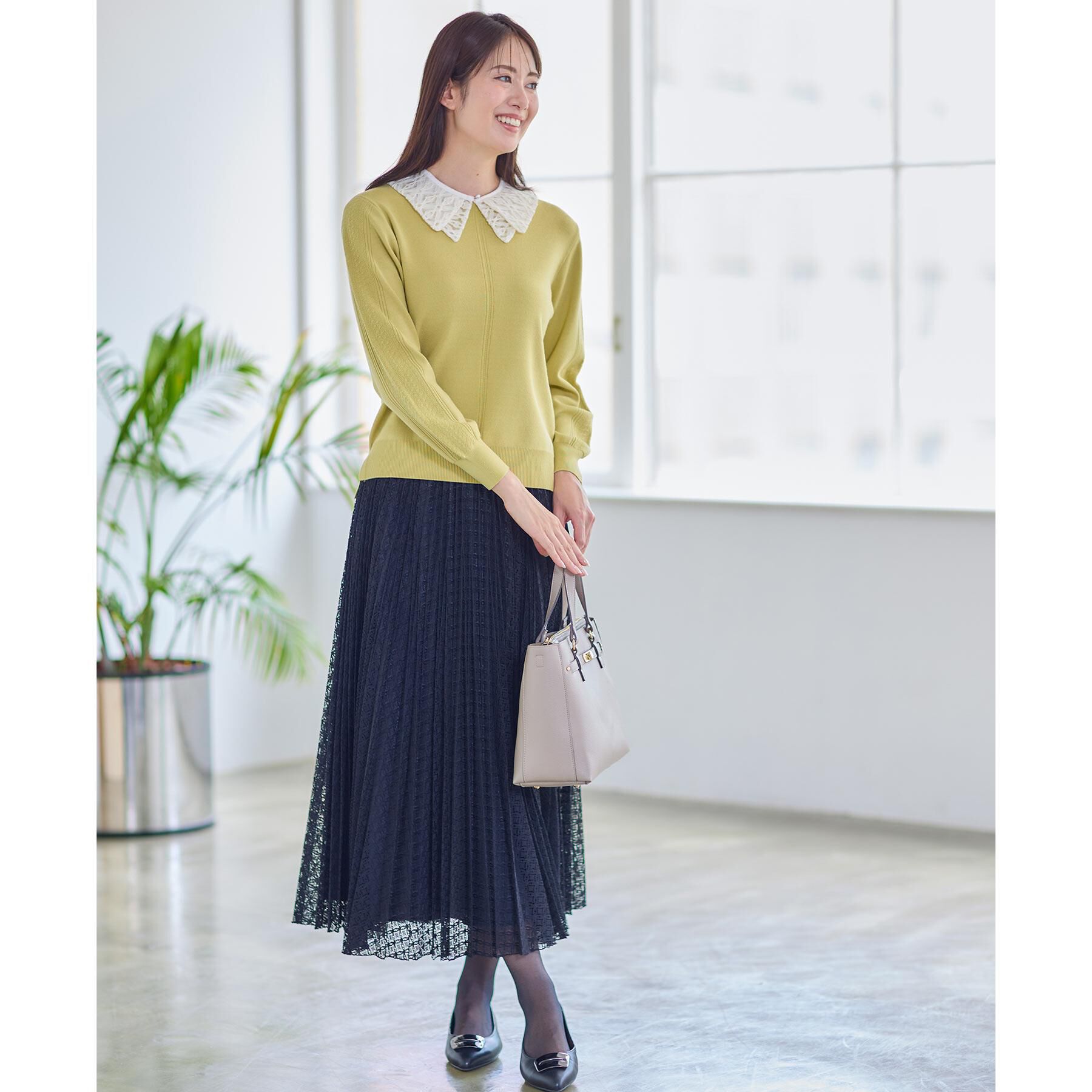 Reflect「【コーディネートのポイントに◎】パール調ボタン&times;レース付け衿」|その他|