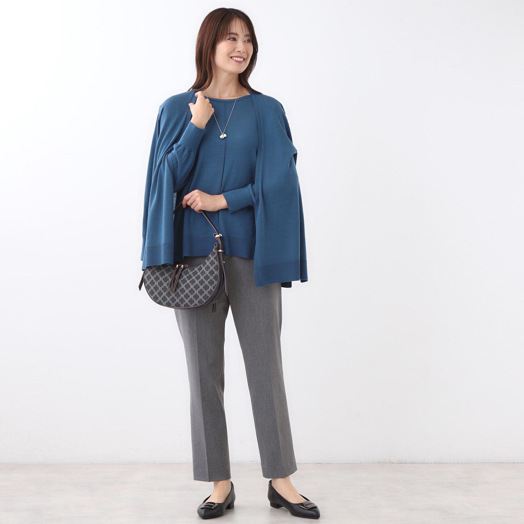 Reflect「【ちくちくしない／アンサンブル可／通勤におすすめ◎】オフボディ着流しカーディガン」|カーディガン|