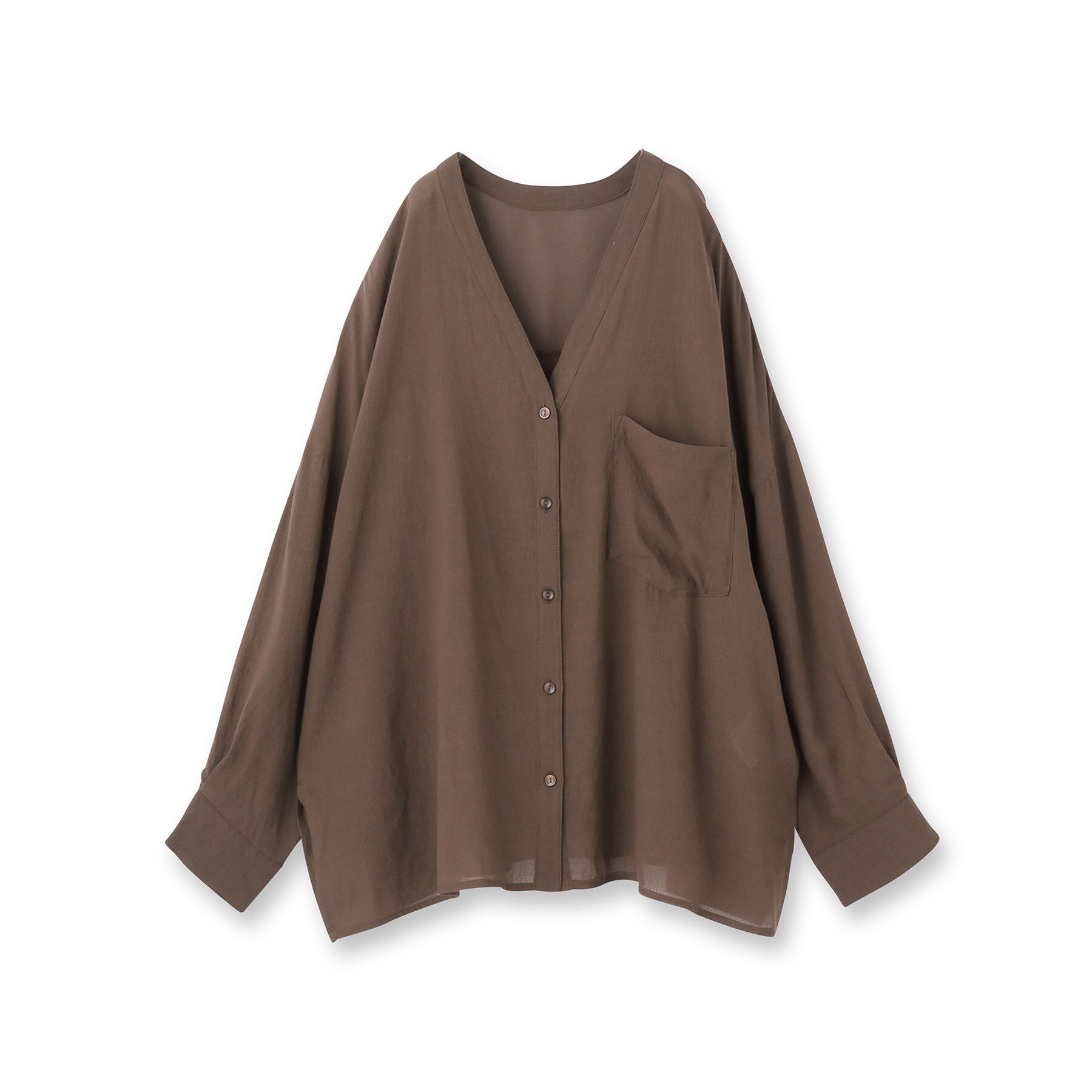 Reflect「【体型カバー】シャツ風カーディガン」|シャツ・ブラウス|