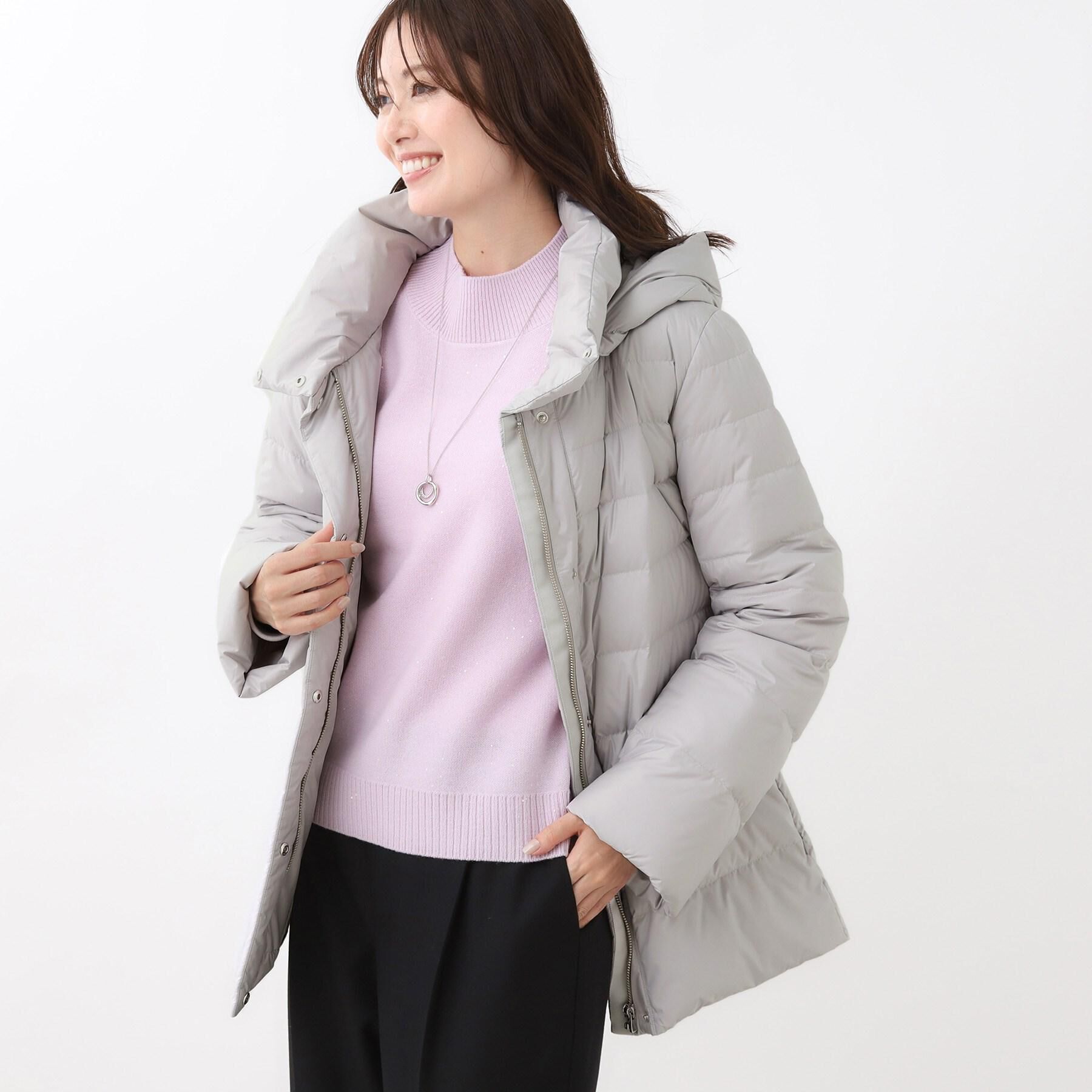 Reflect「【定番人気】フーデッドミドルダウンコート」|ダウン|