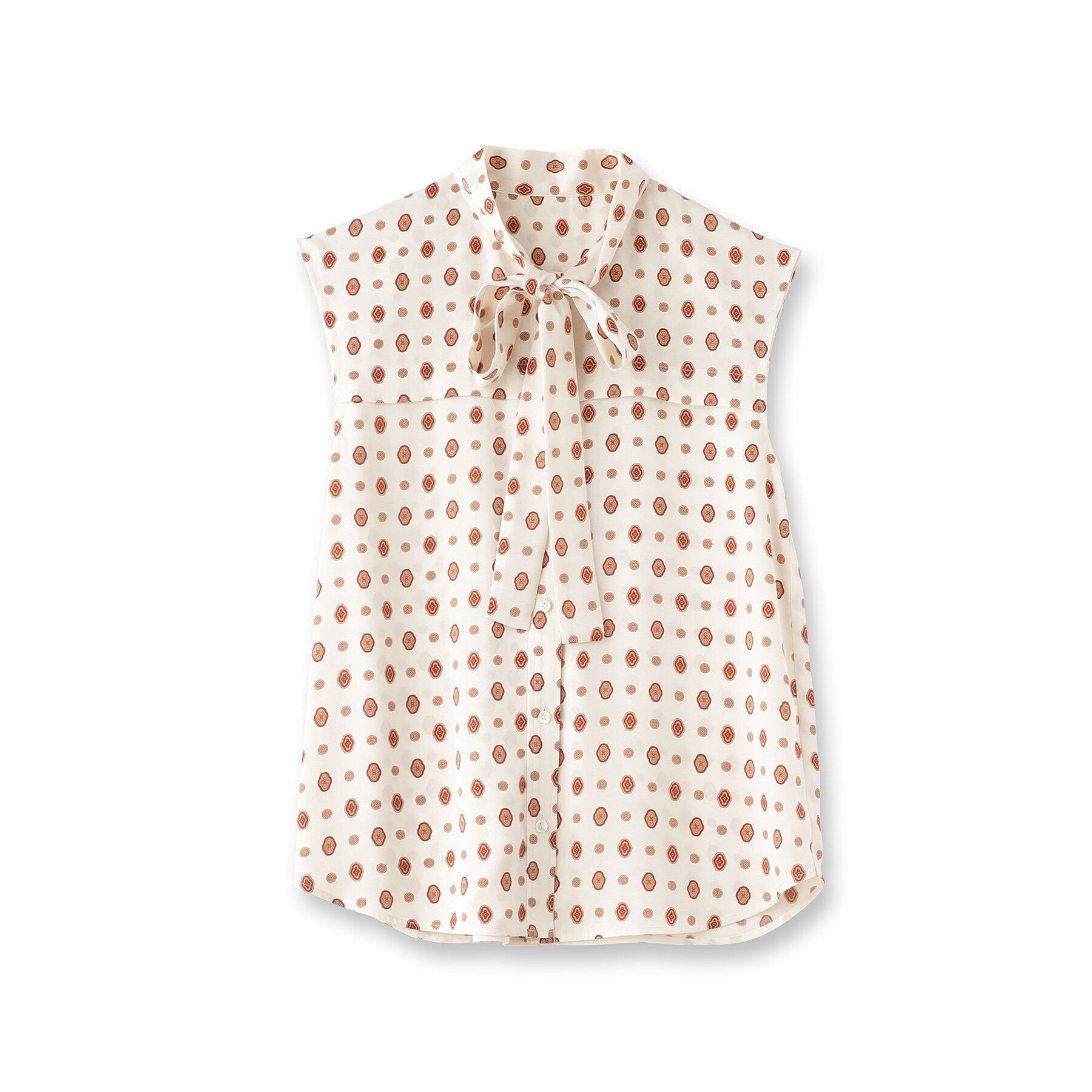 DRESSTERIOR「エスニックヴィンテージプリントボウタイブラウス」|シャツ・ブラウス|