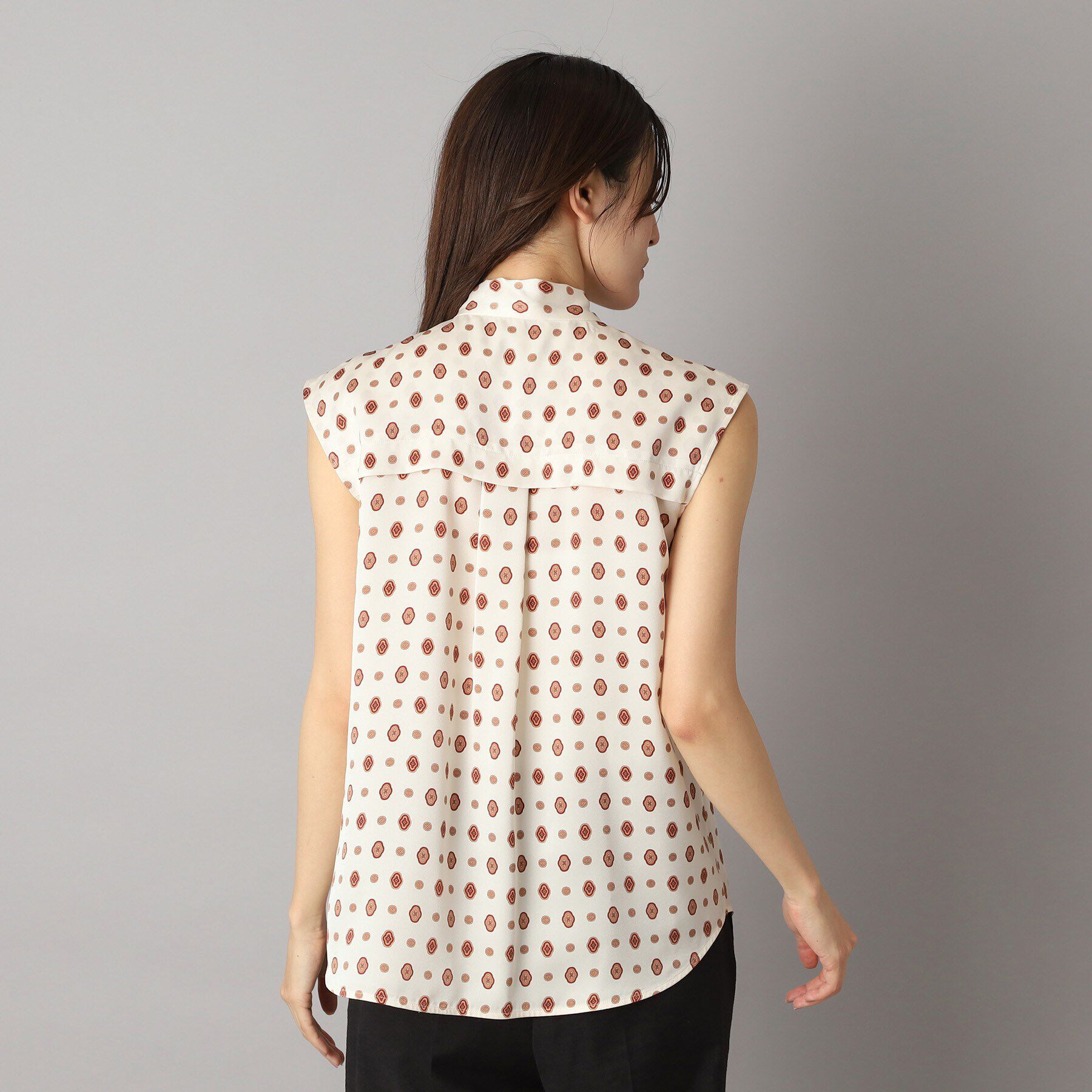 DRESSTERIOR「エスニックヴィンテージプリントボウタイブラウス」|シャツ・ブラウス|