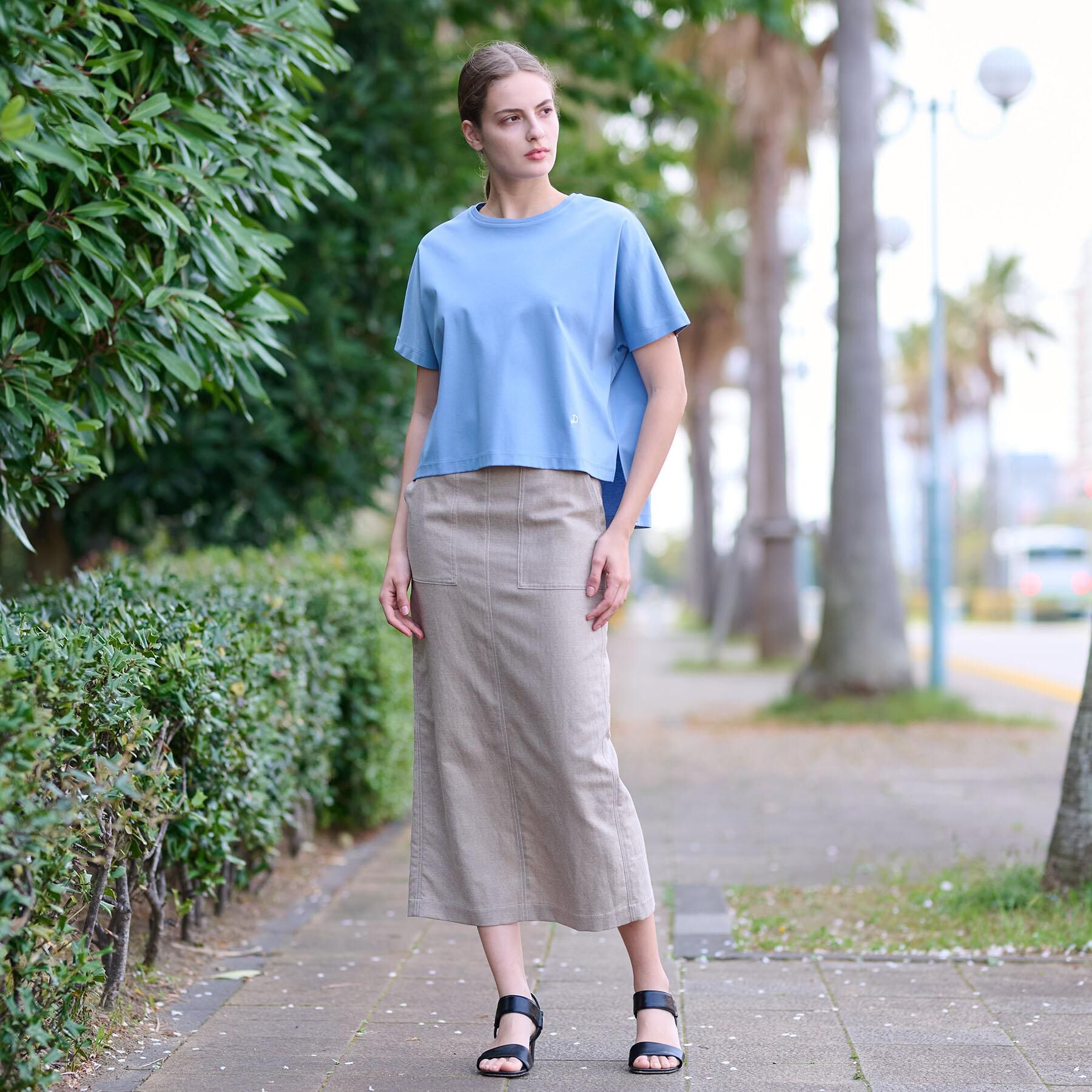 DRESSTERIOR「【接触冷感/抗菌防臭/消臭】アイスクリアコットンドルマンT」|Tシャツ・カットソー|