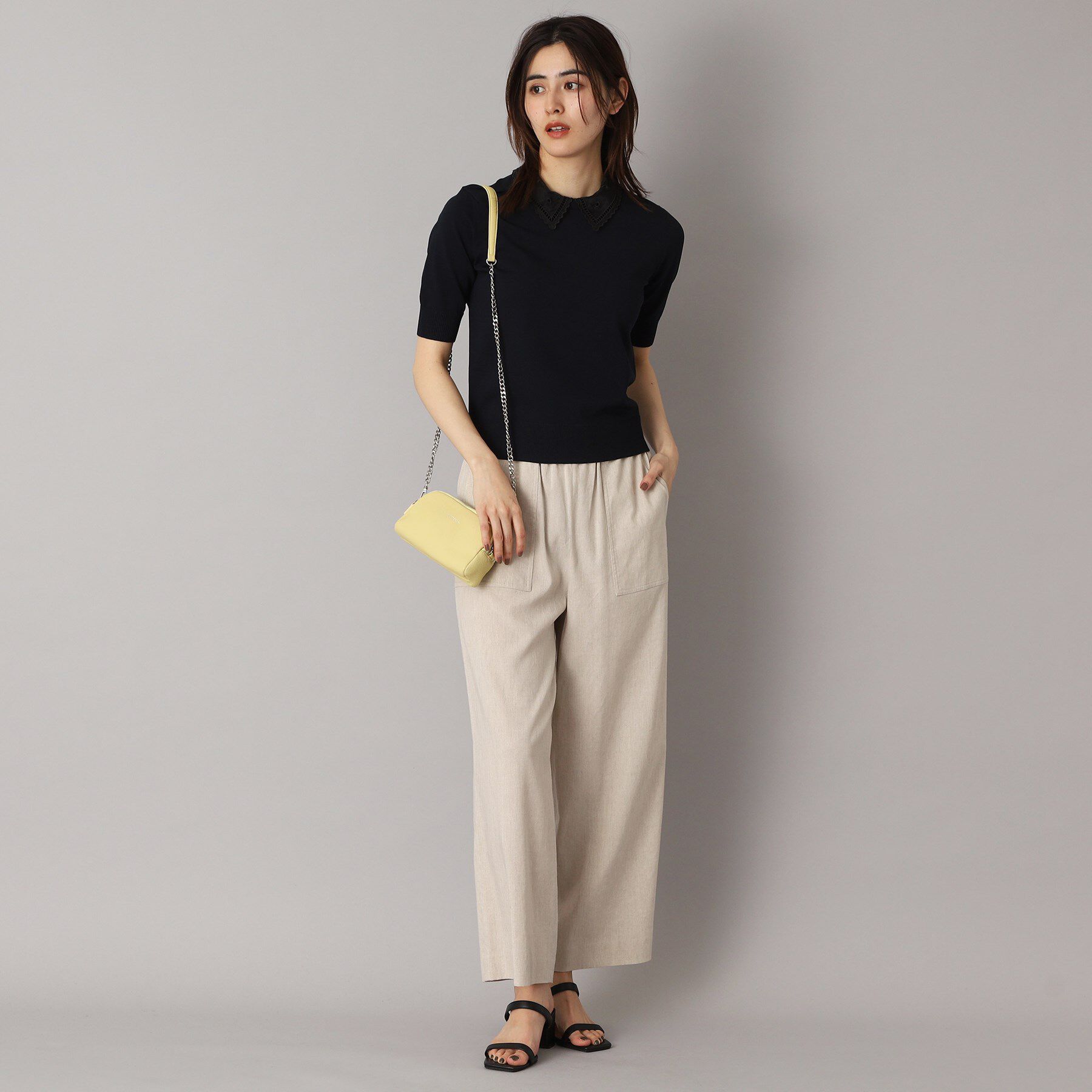 DRESSTERIOR「【接触冷感/洗える/ウエストゴム】ウォッシャブルリネンイージーワイドパンツ」|その他|