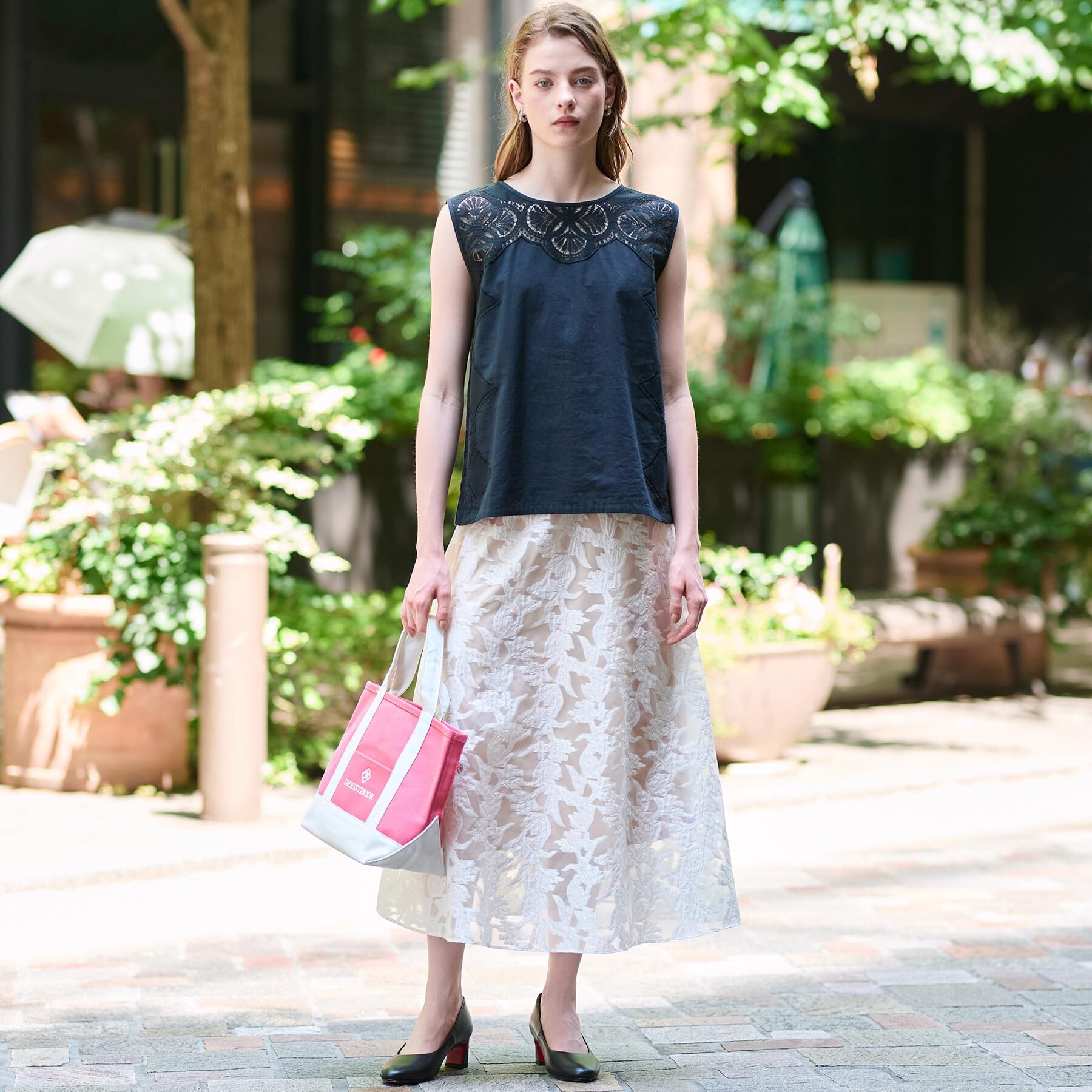 DRESSTERIOR「【コットン100％/洗える】パネルレースブラウス」|シャツ・ブラウス|