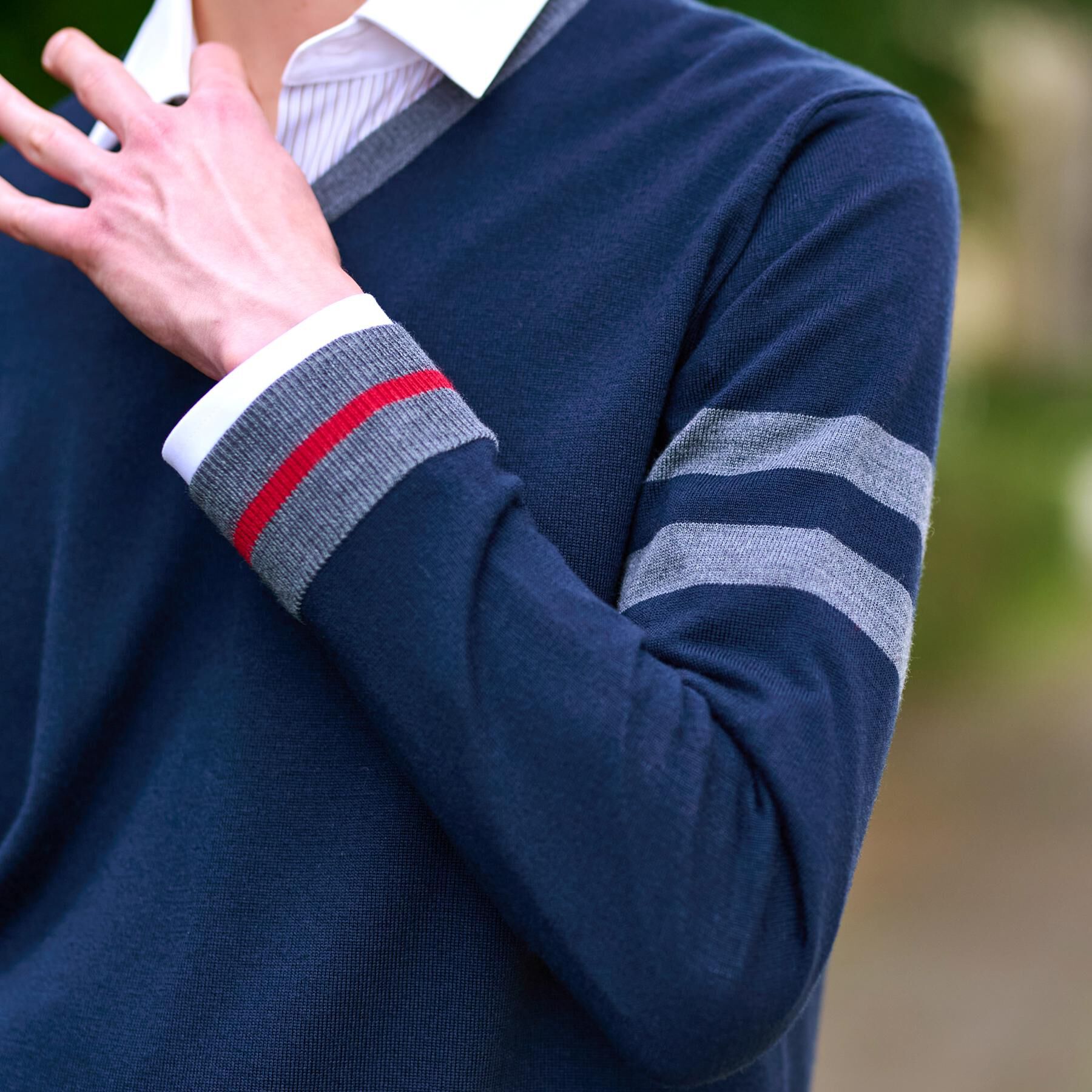 DRESSTERIOR「ウォッシャブルファインメリノ Vネックニット」|ニット・セーター|